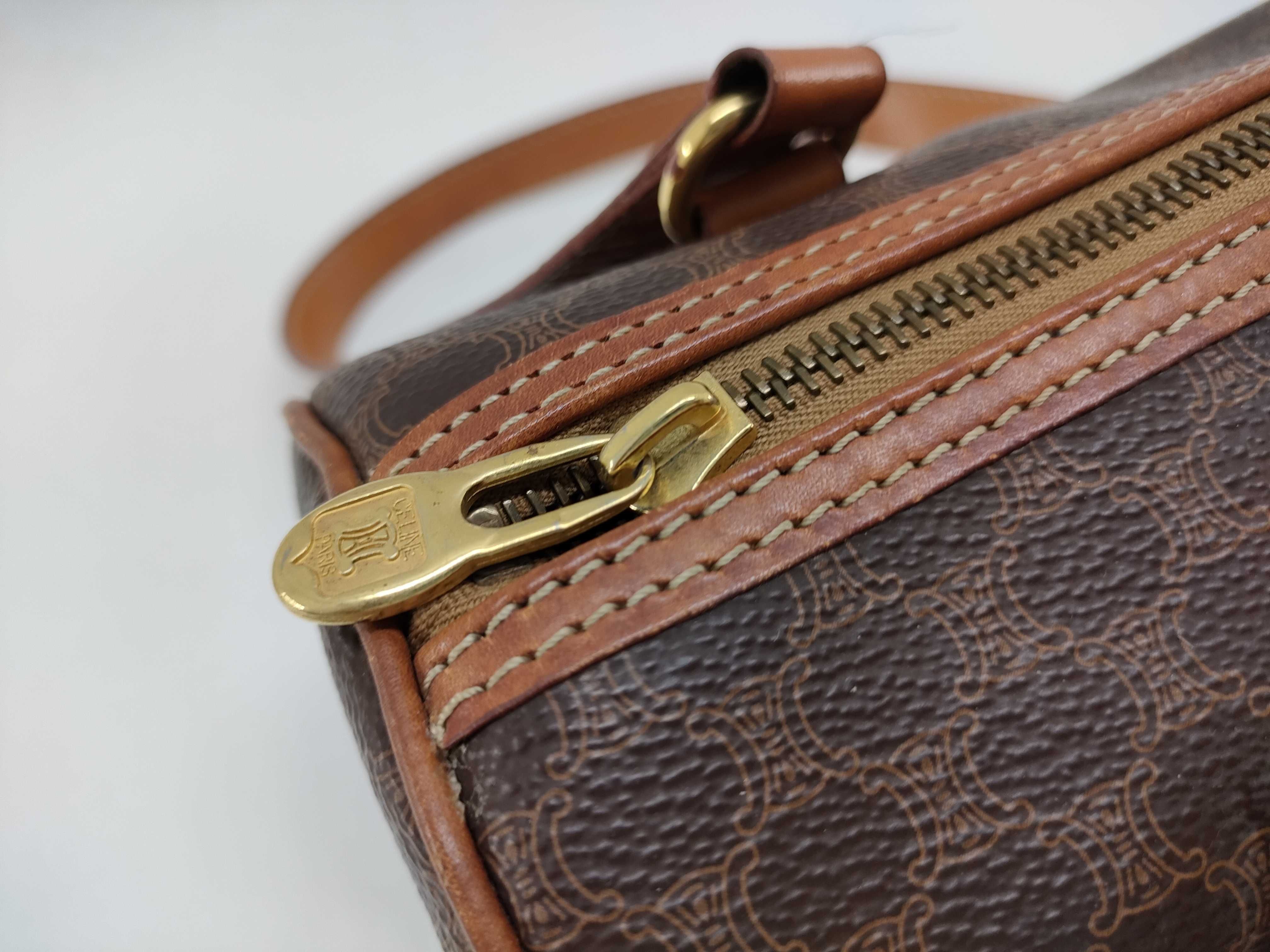 Macadam Brown Cylindrical Tote Bag Handbag — view 14
