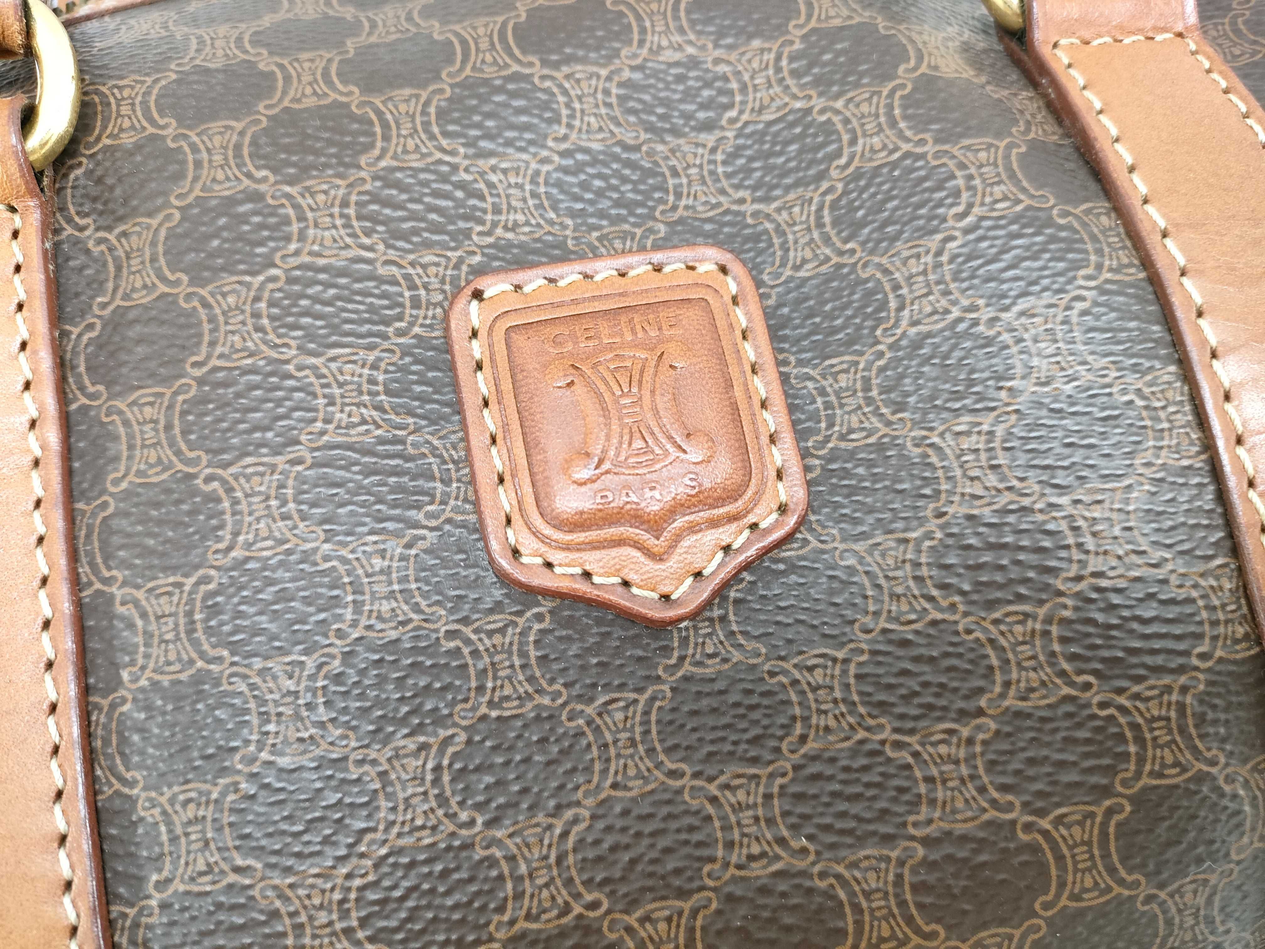 Macadam Brown Cylindrical Tote Bag Handbag — view 15