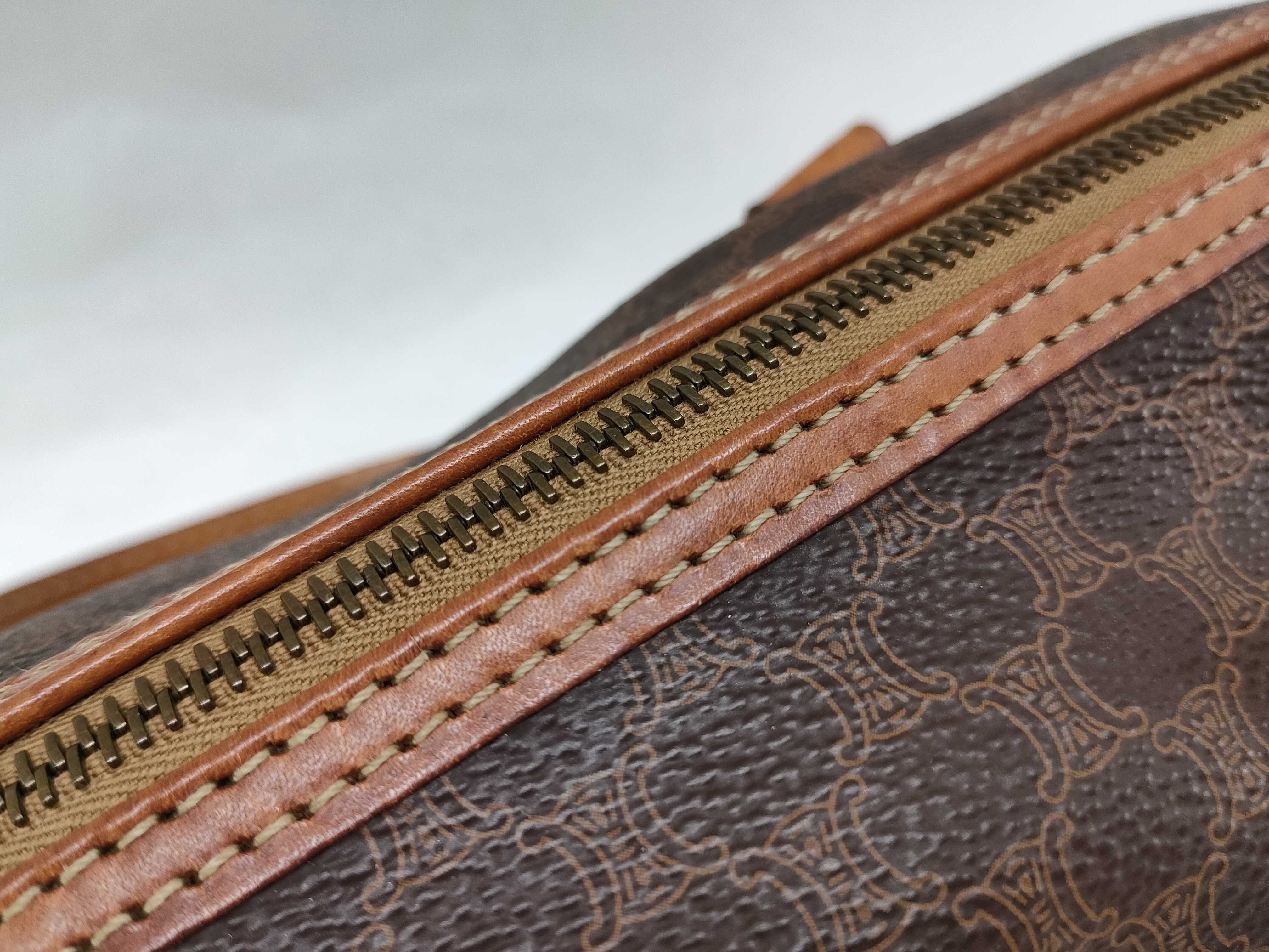 Macadam Brown Cylindrical Tote Bag Handbag — view 6