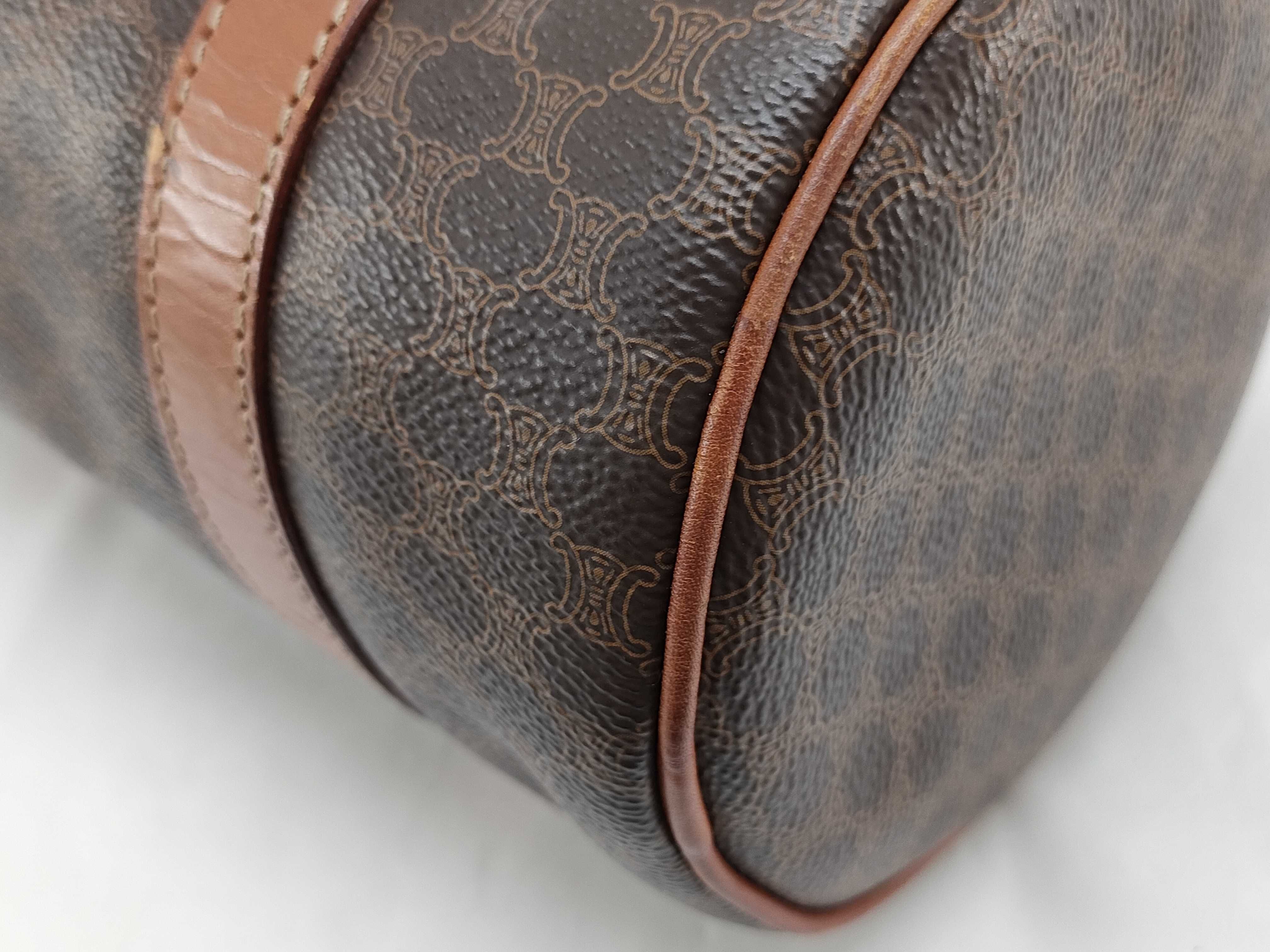 Macadam Brown Cylindrical Tote Bag Handbag — view 7