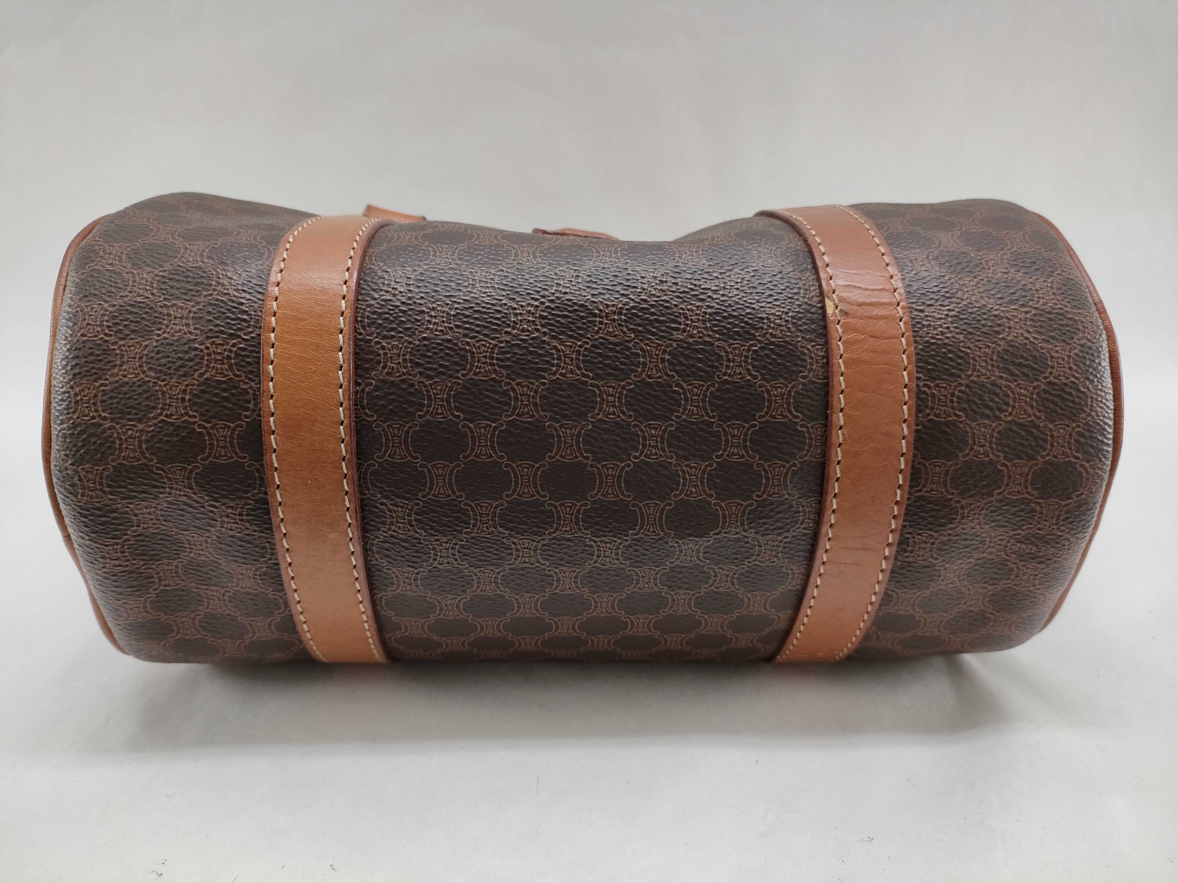 Macadam Brown Cylindrical Tote Bag Handbag — view 8
