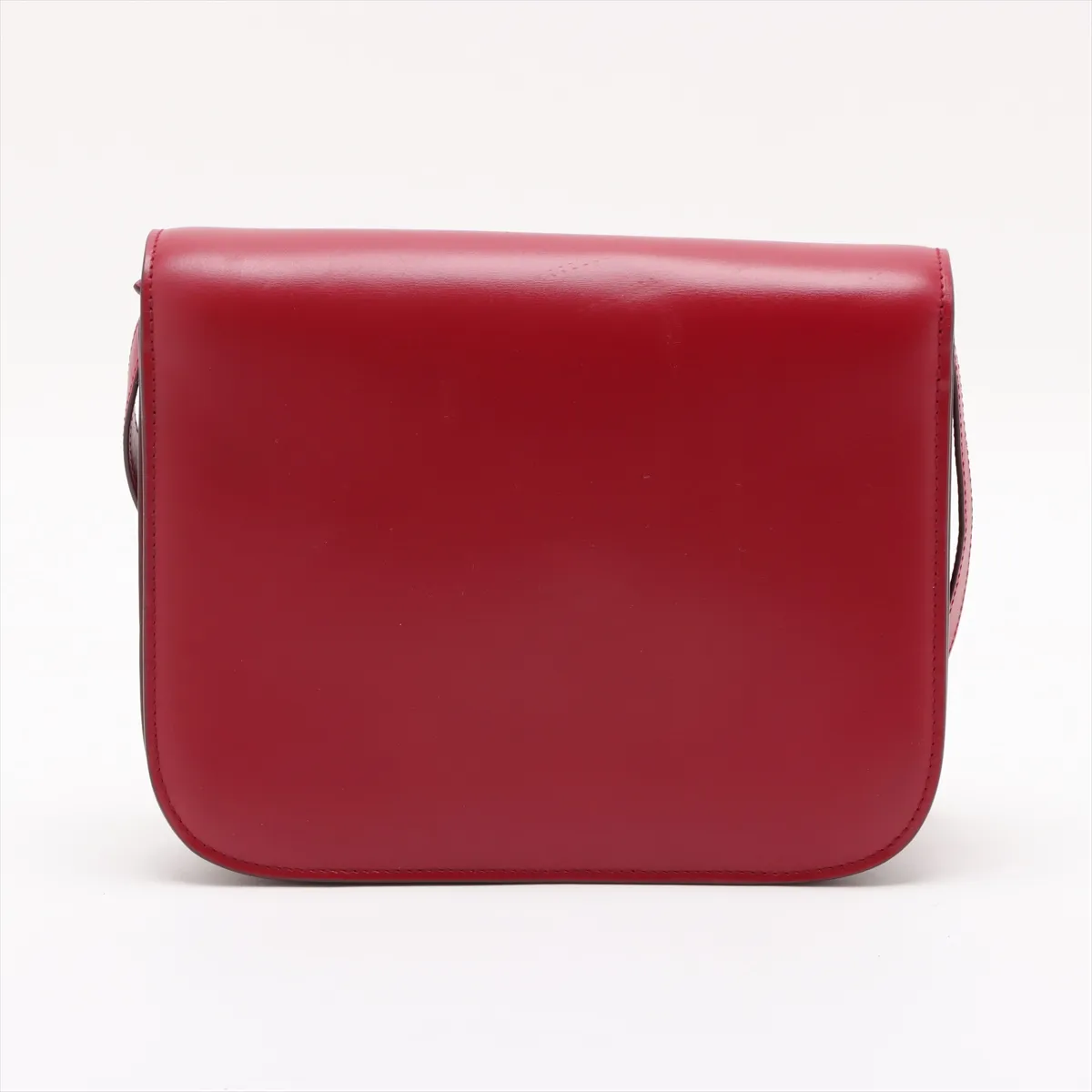 Classic Box Leather Shoulder Bag Red — view 2