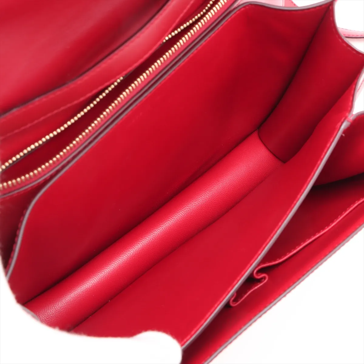 Classic Box Leather Shoulder Bag Red — view 7