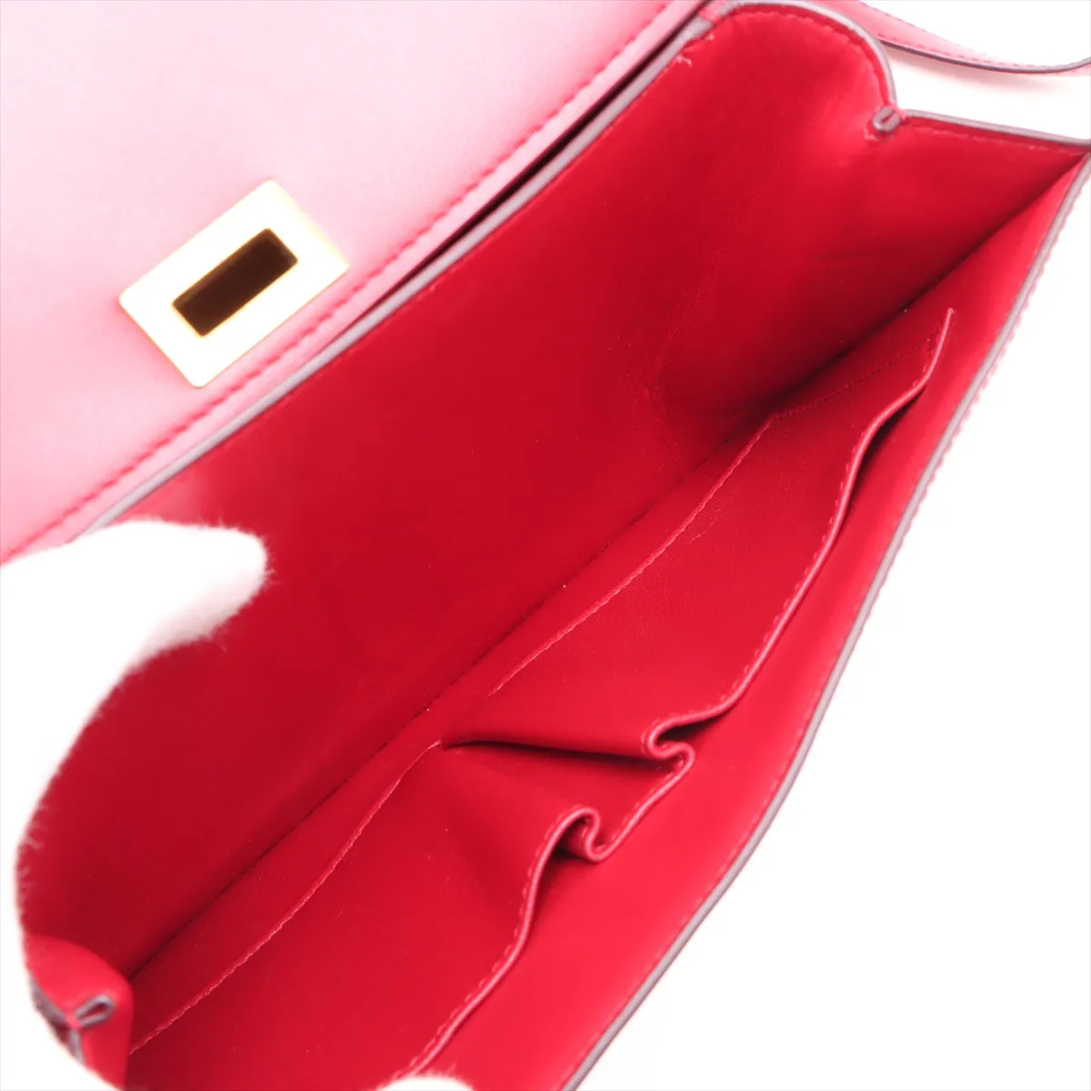 Classic Box Leather Shoulder Bag Red — view 8