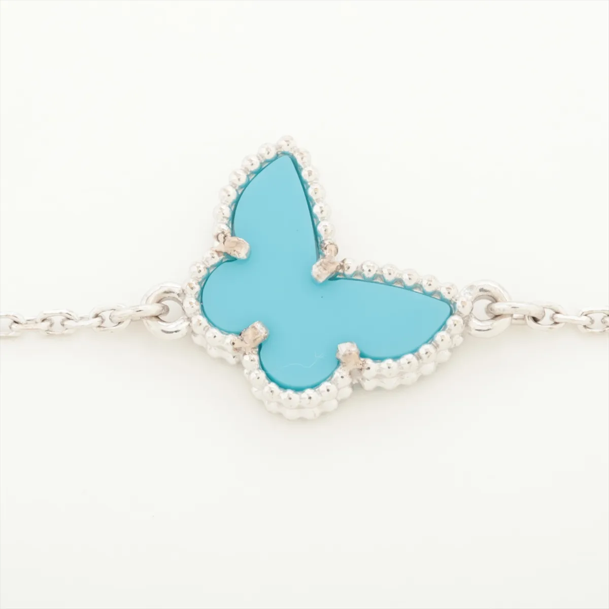 Sweet Alhambra Papillon Turquoise Bracelet, 750 (WG), 1.9g, JA398799, — view 2