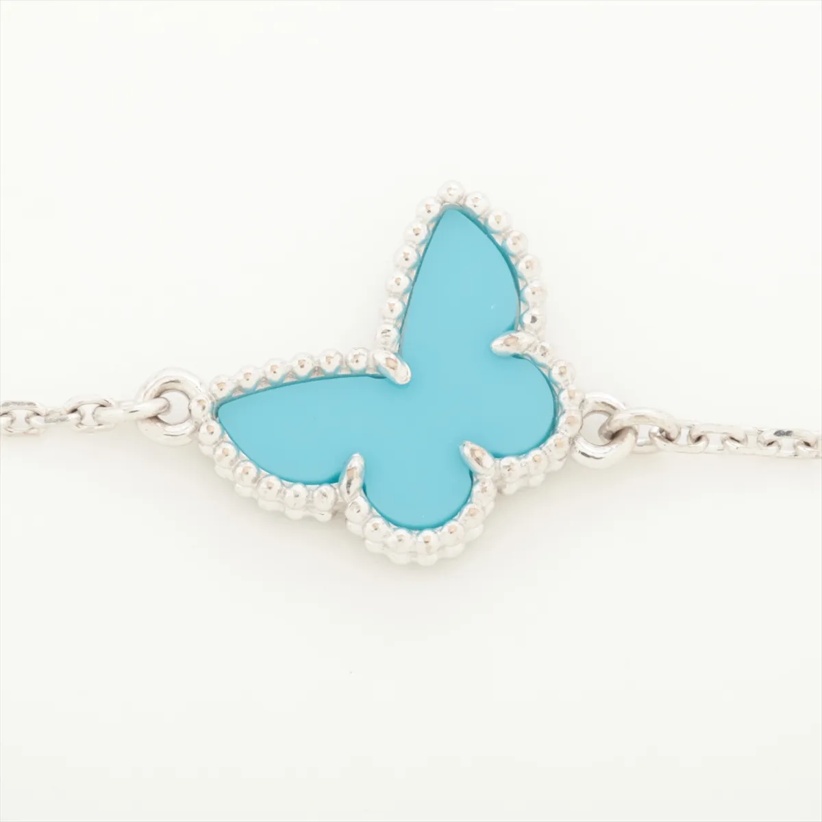 Sweet Alhambra Papillon Turquoise Bracelet, 750 (WG), 1.9g, JA398799, — view 3