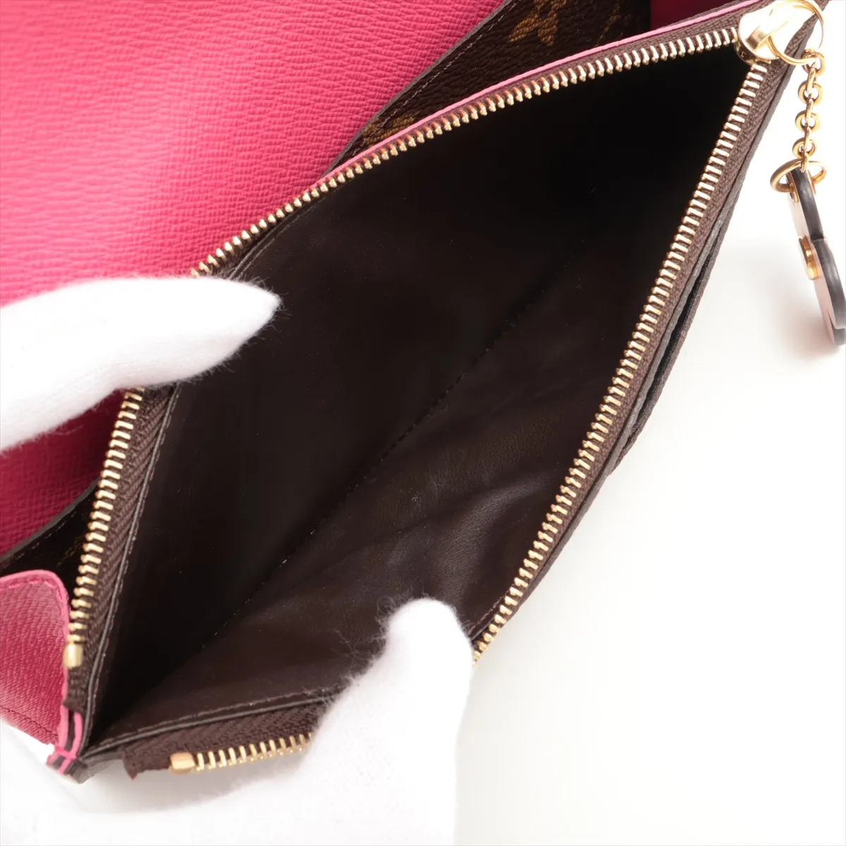 Monogram Portefeuille Emilie M64202 CA4127 Hot Pink Long Wallet with Initials — view 7