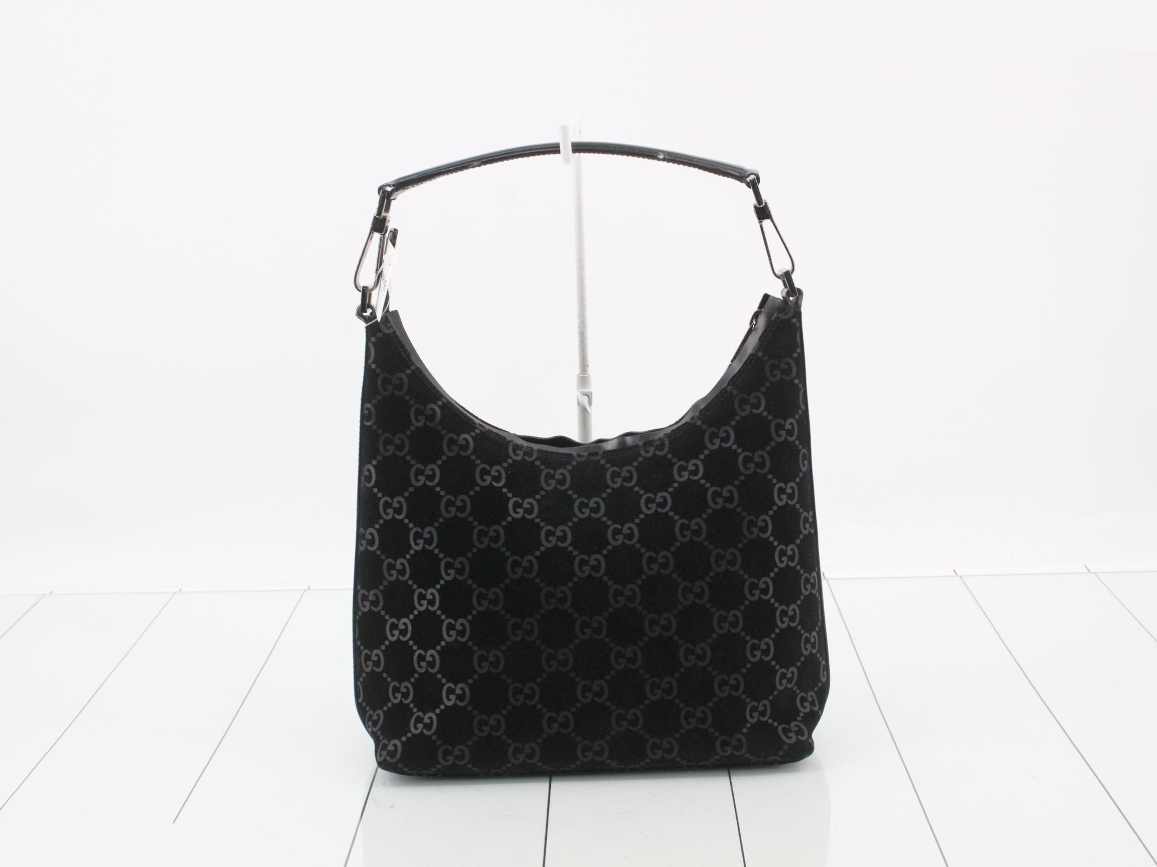 GG suede handbag, one-shoulder style, Tom Ford era. — view 2