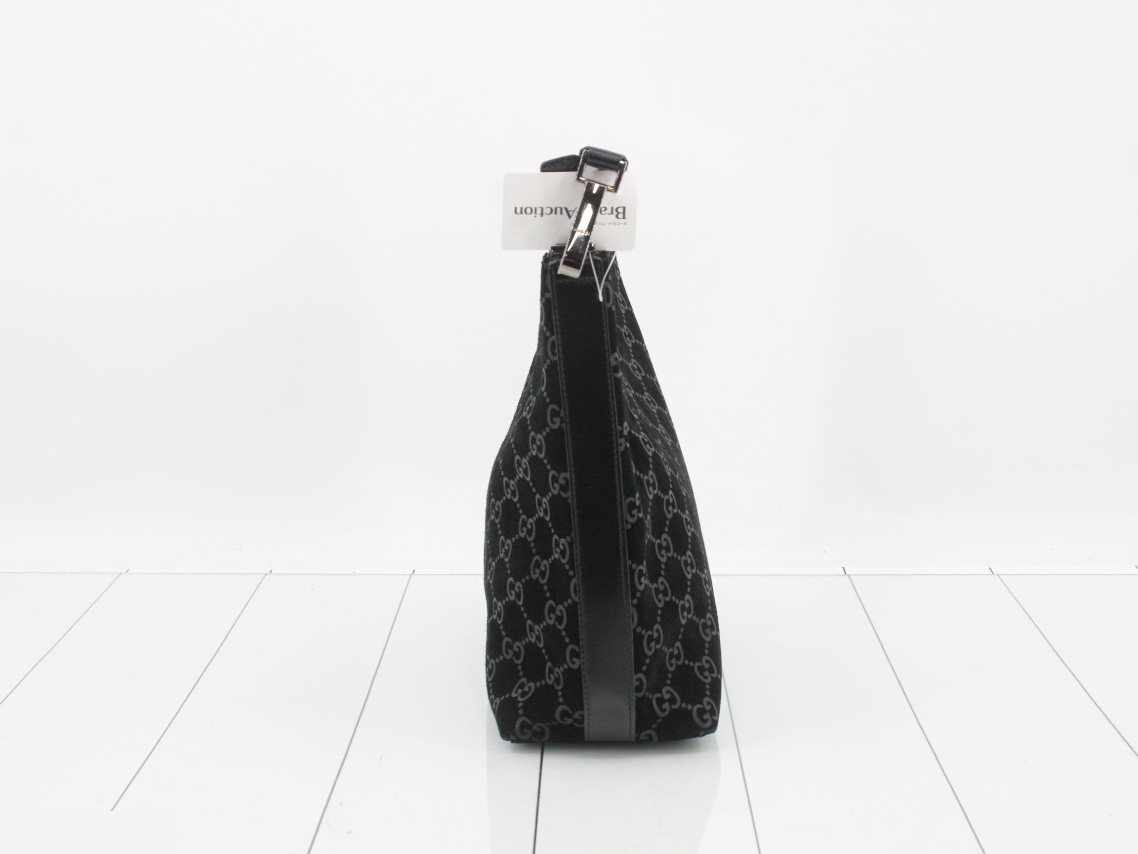 GG suede handbag, one-shoulder style, Tom Ford era. — view 3