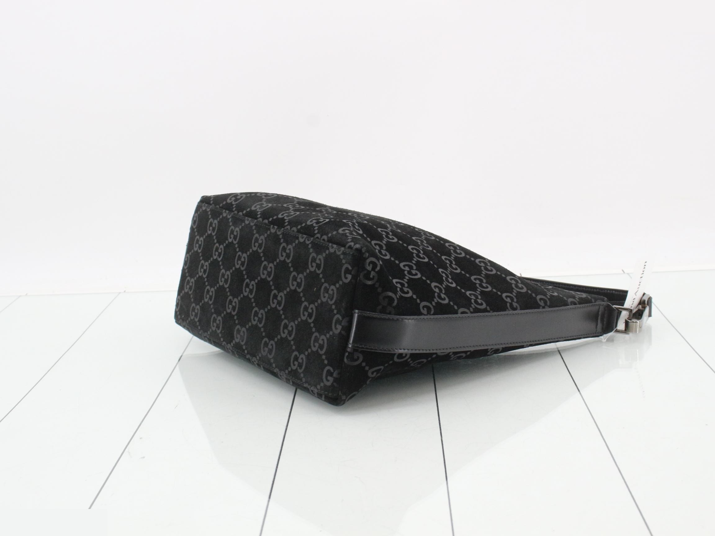 GG suede handbag, one-shoulder style, Tom Ford era. — view 6