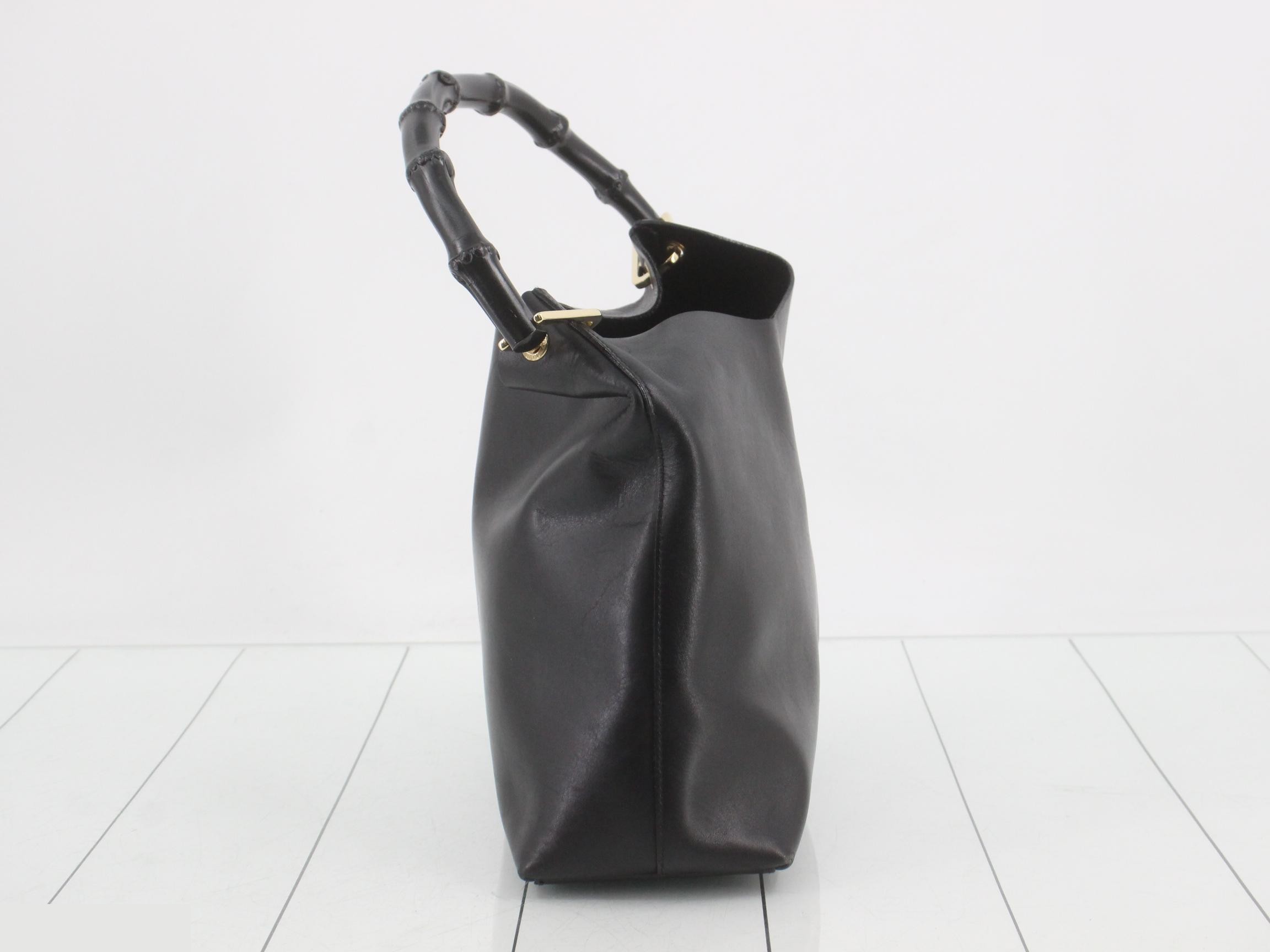 Leather handbag with pouch — view 3