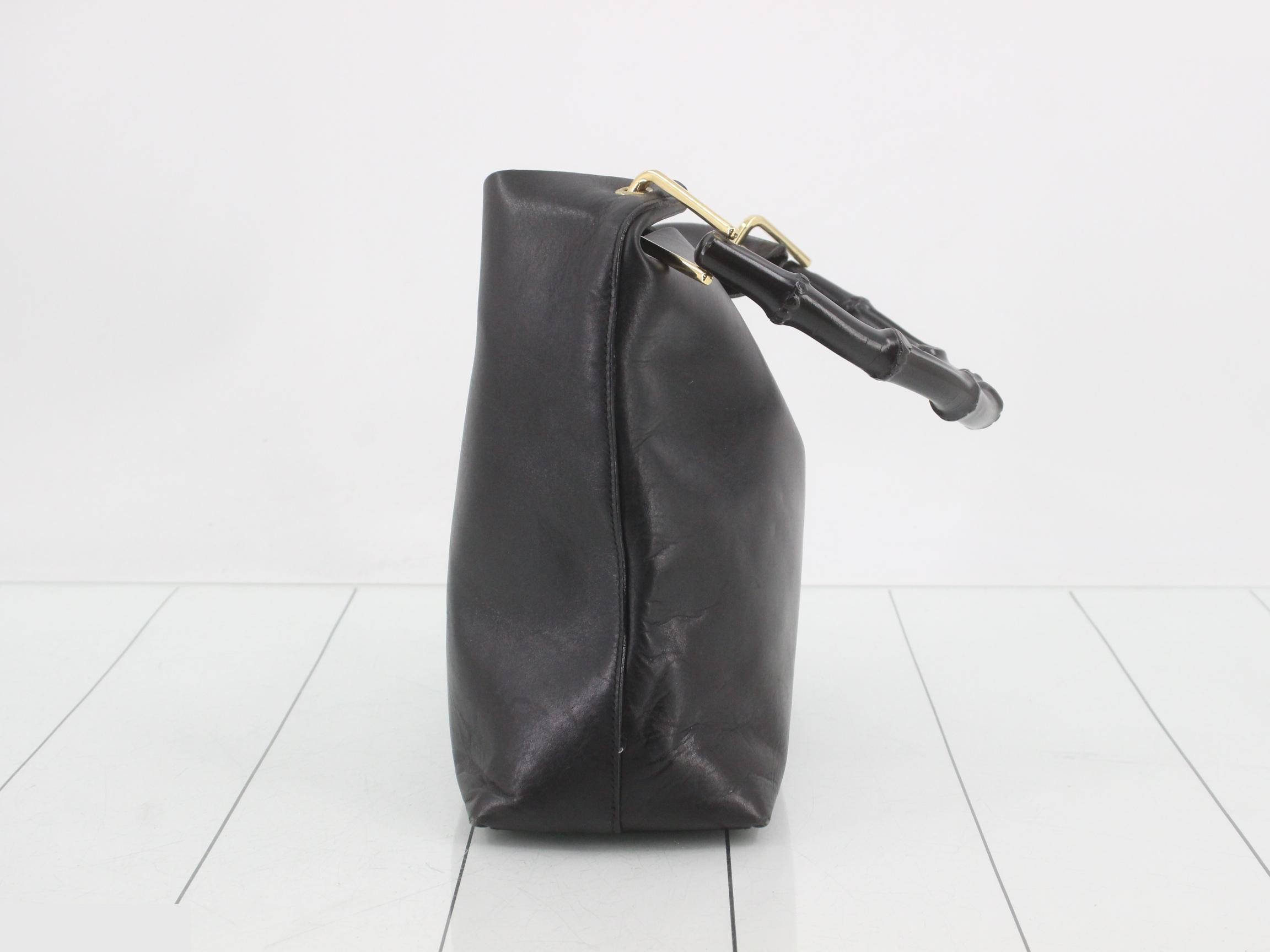 Leather handbag with pouch — view 4