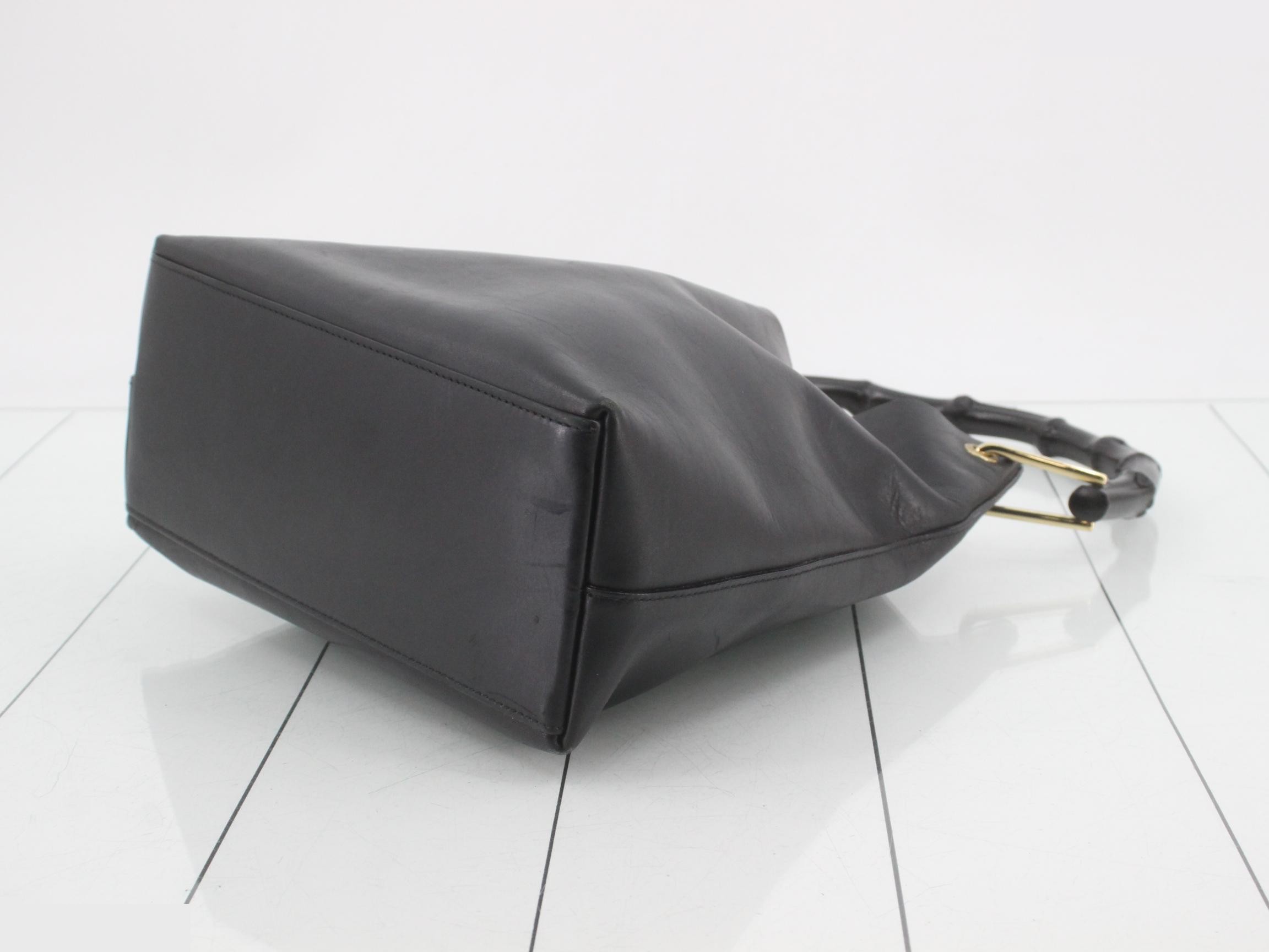Leather handbag with pouch — view 6