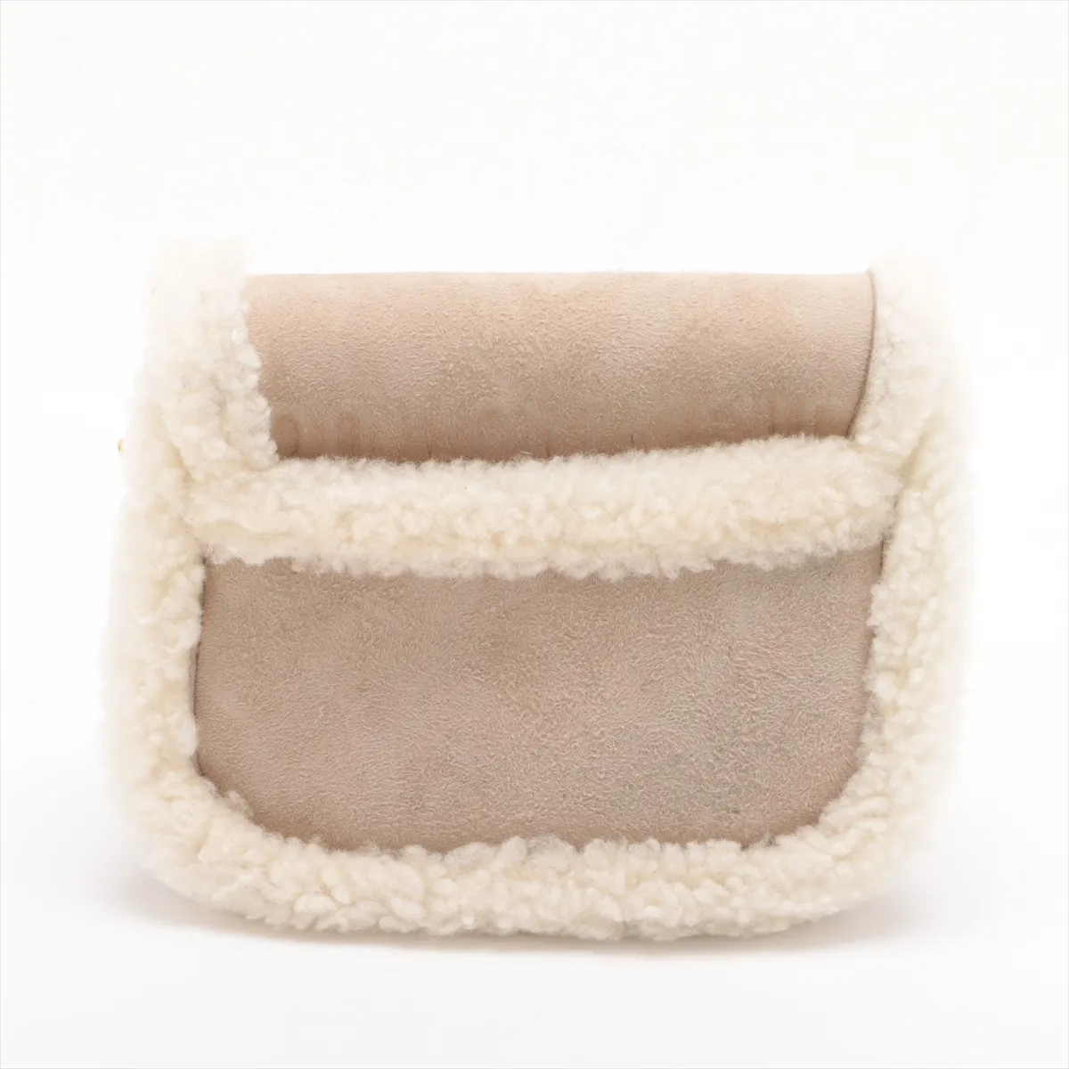 Bobby Small Suede x Boa Shoulder Bag Beige — view 2