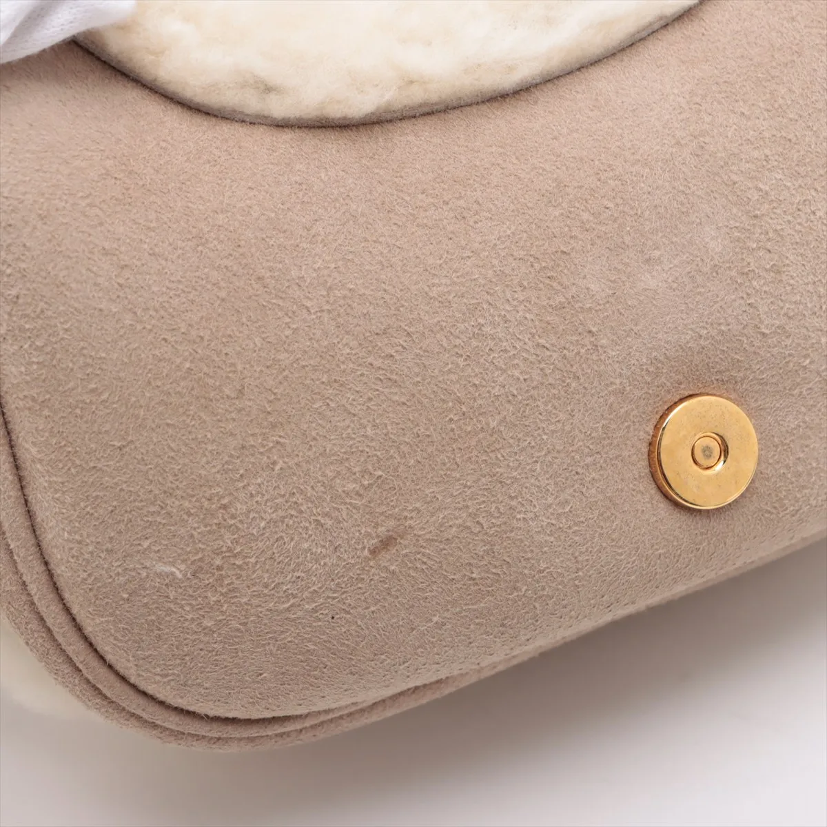Bobby Small Suede x Boa Shoulder Bag Beige — view 10