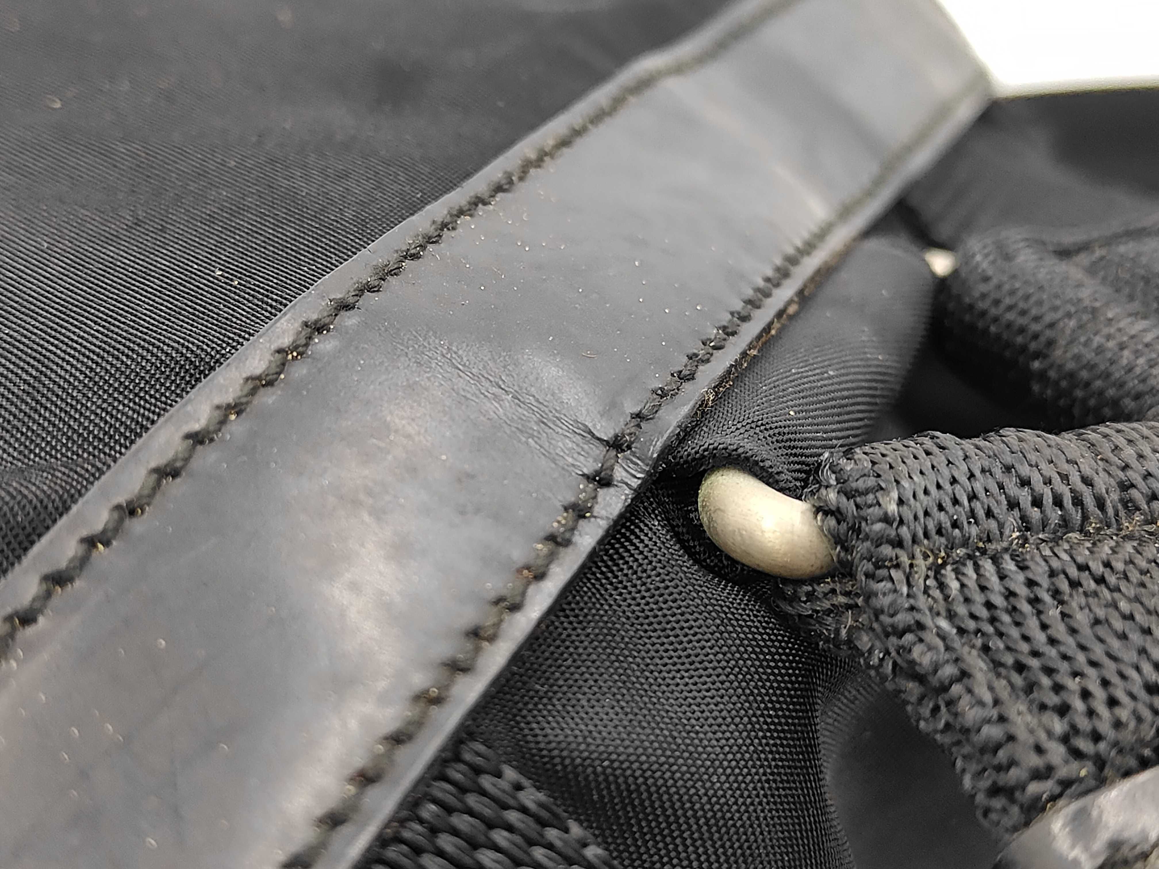 Nylon Triangle Logo Black Backpack — view 10