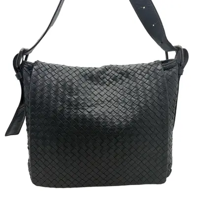 Intrecciato Leather Shoulder Bag