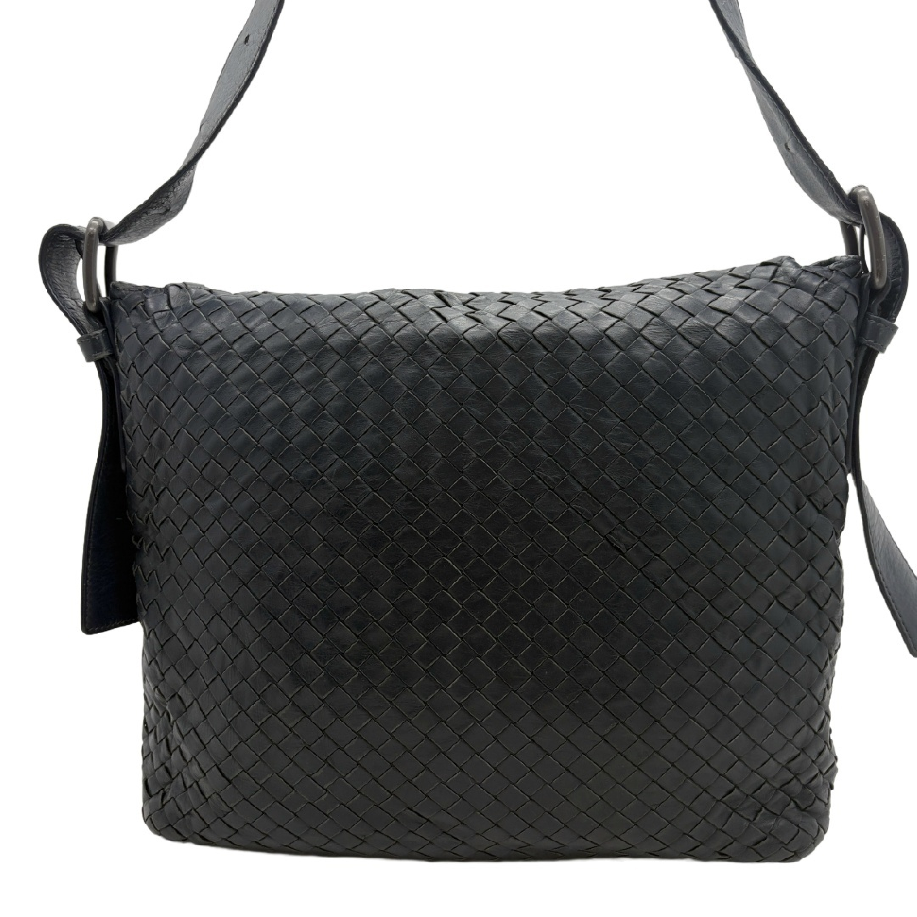 Intrecciato Leather Shoulder Bag — view 2
