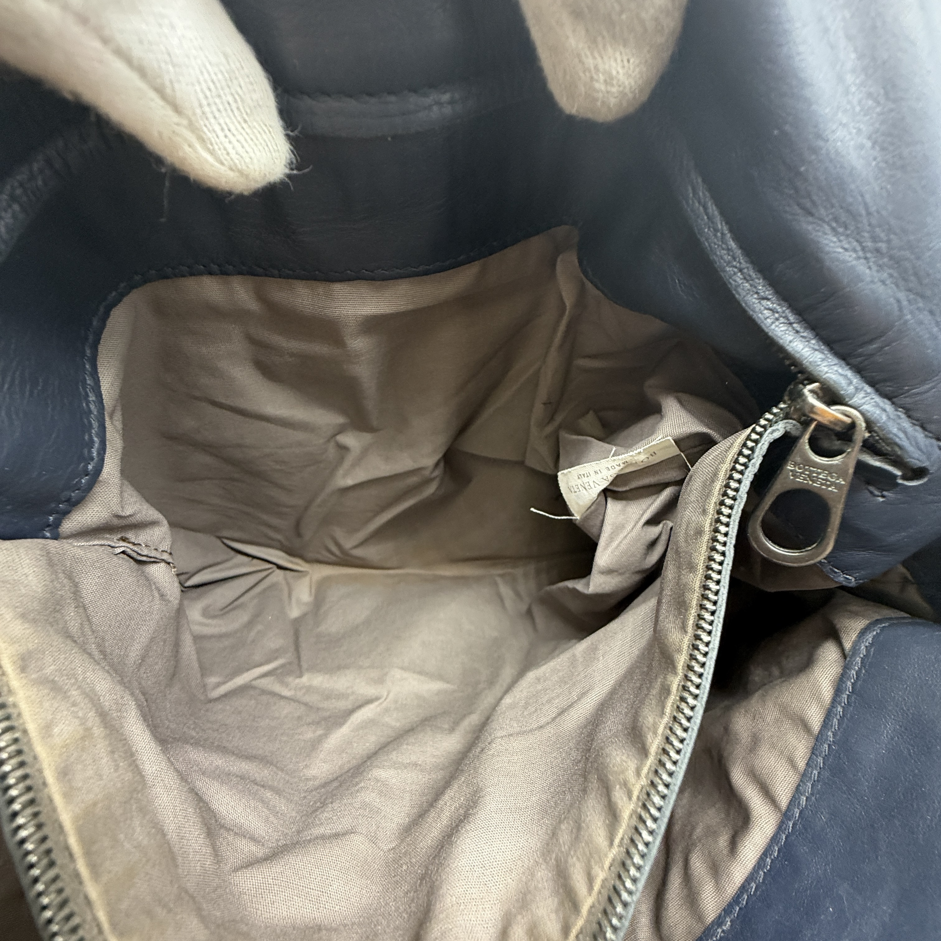 Intrecciato Leather Shoulder Bag — view 12