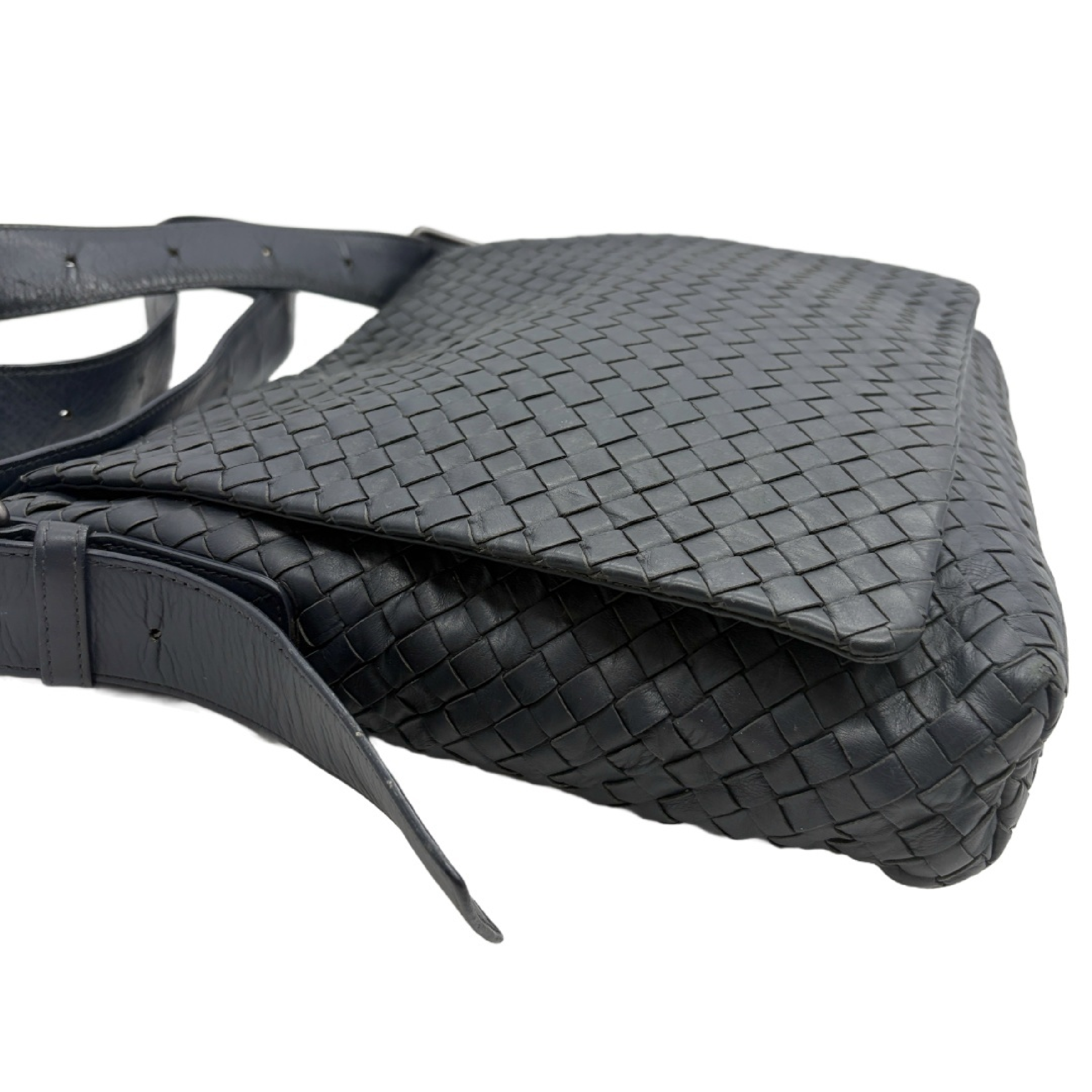 Intrecciato Leather Shoulder Bag — view 3
