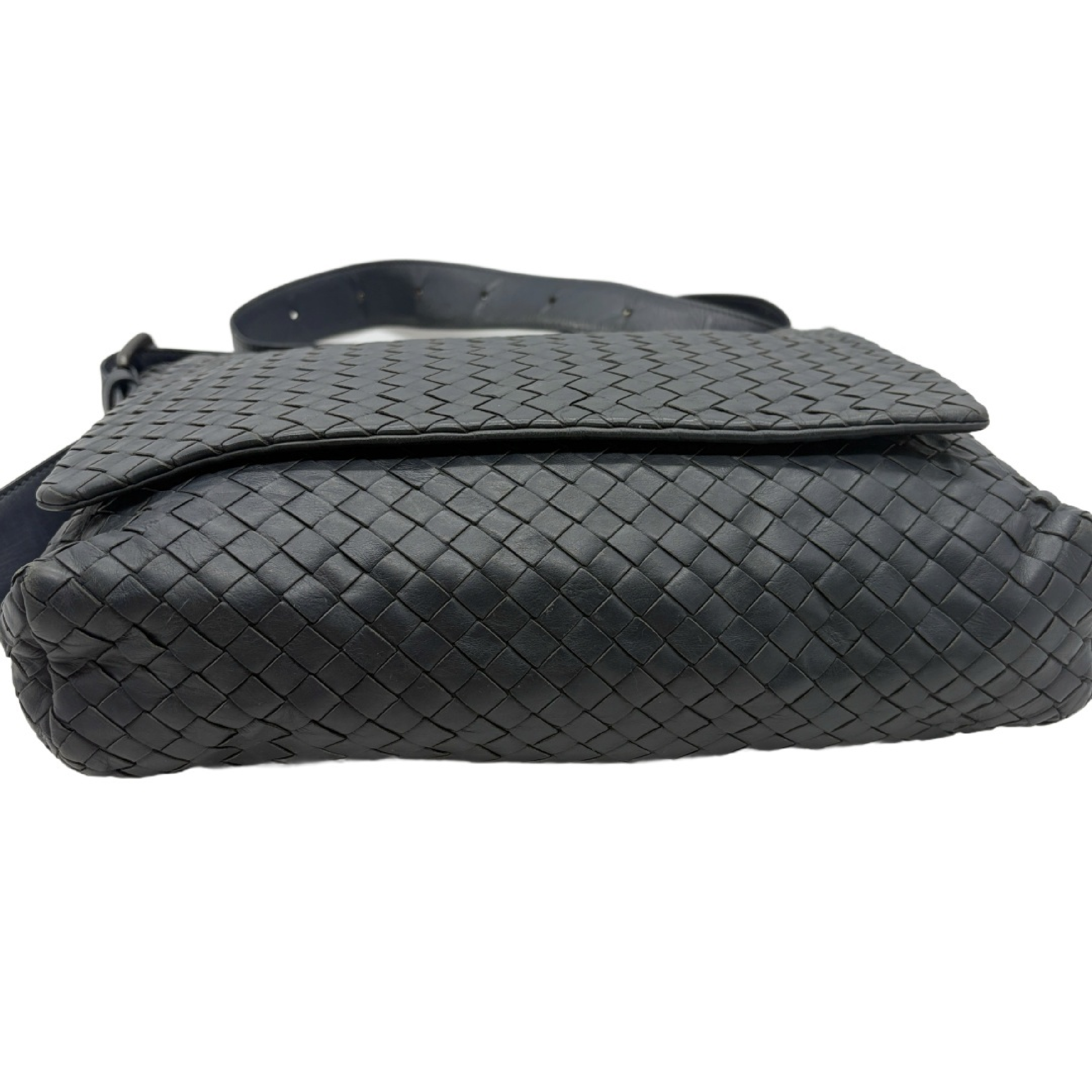 Intrecciato Leather Shoulder Bag — view 5