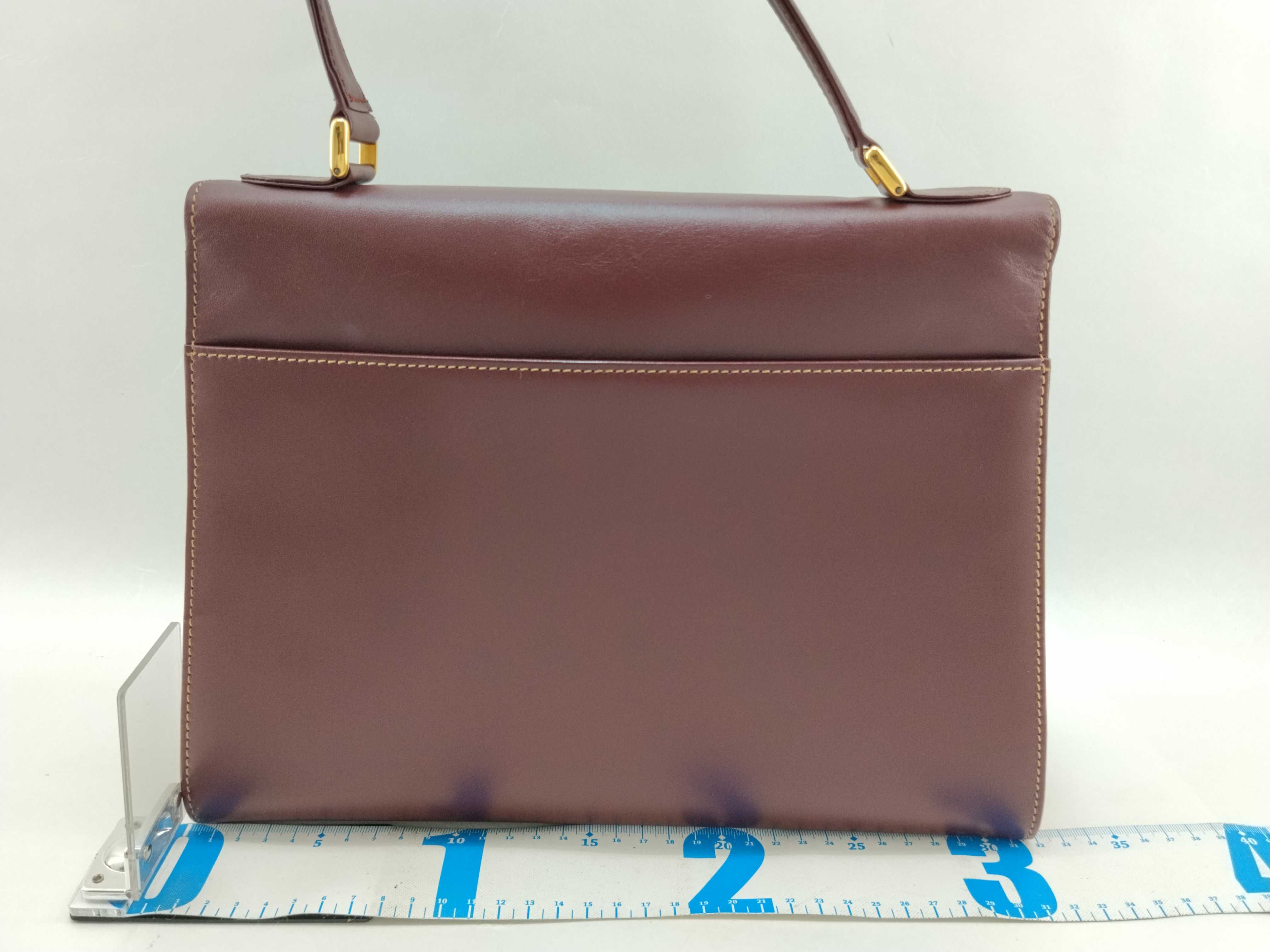 Must Line Bordeaux Leather Top Handle Handbag — view 2