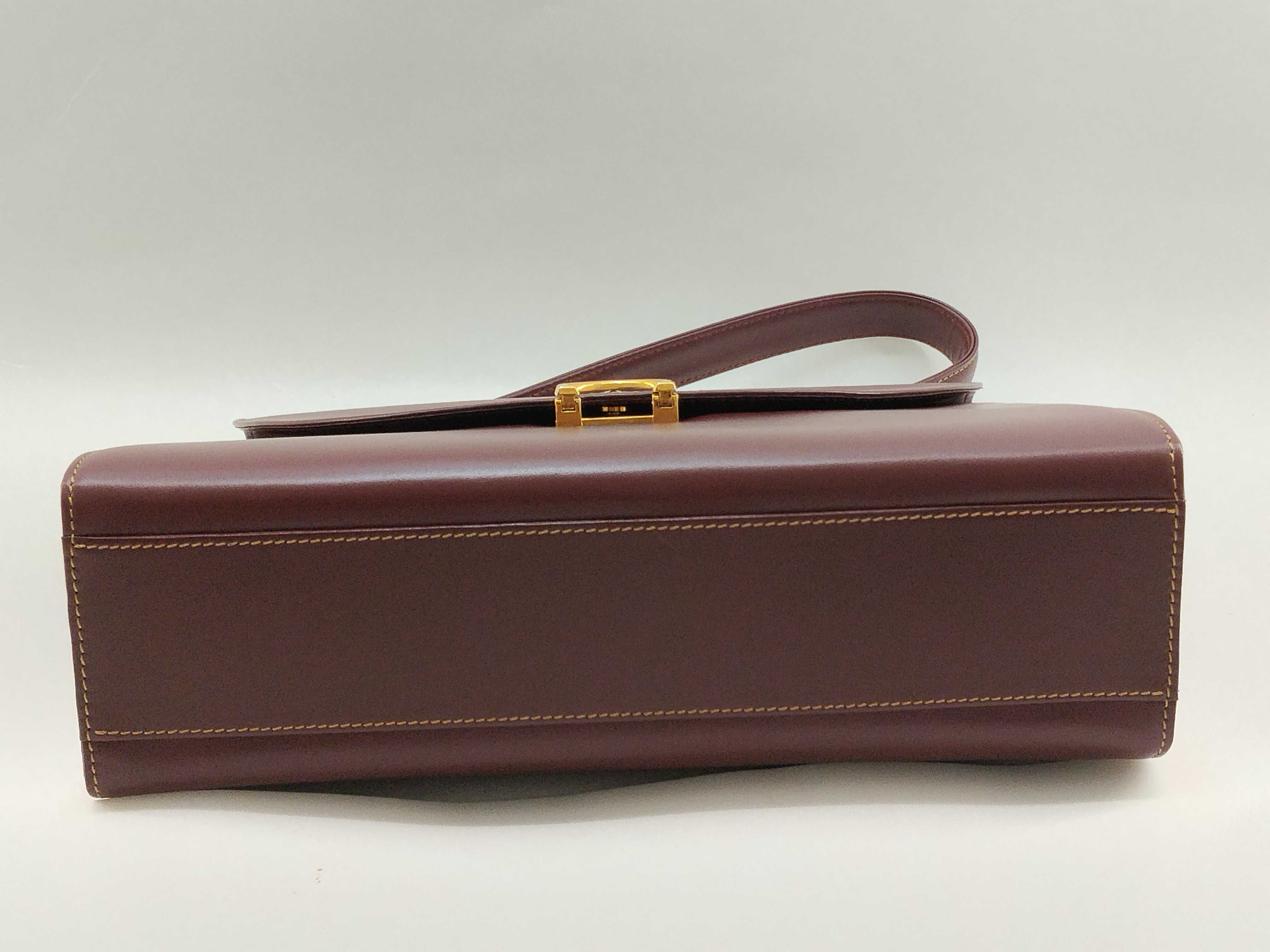 Must Line Bordeaux Leather Top Handle Handbag — view 3
