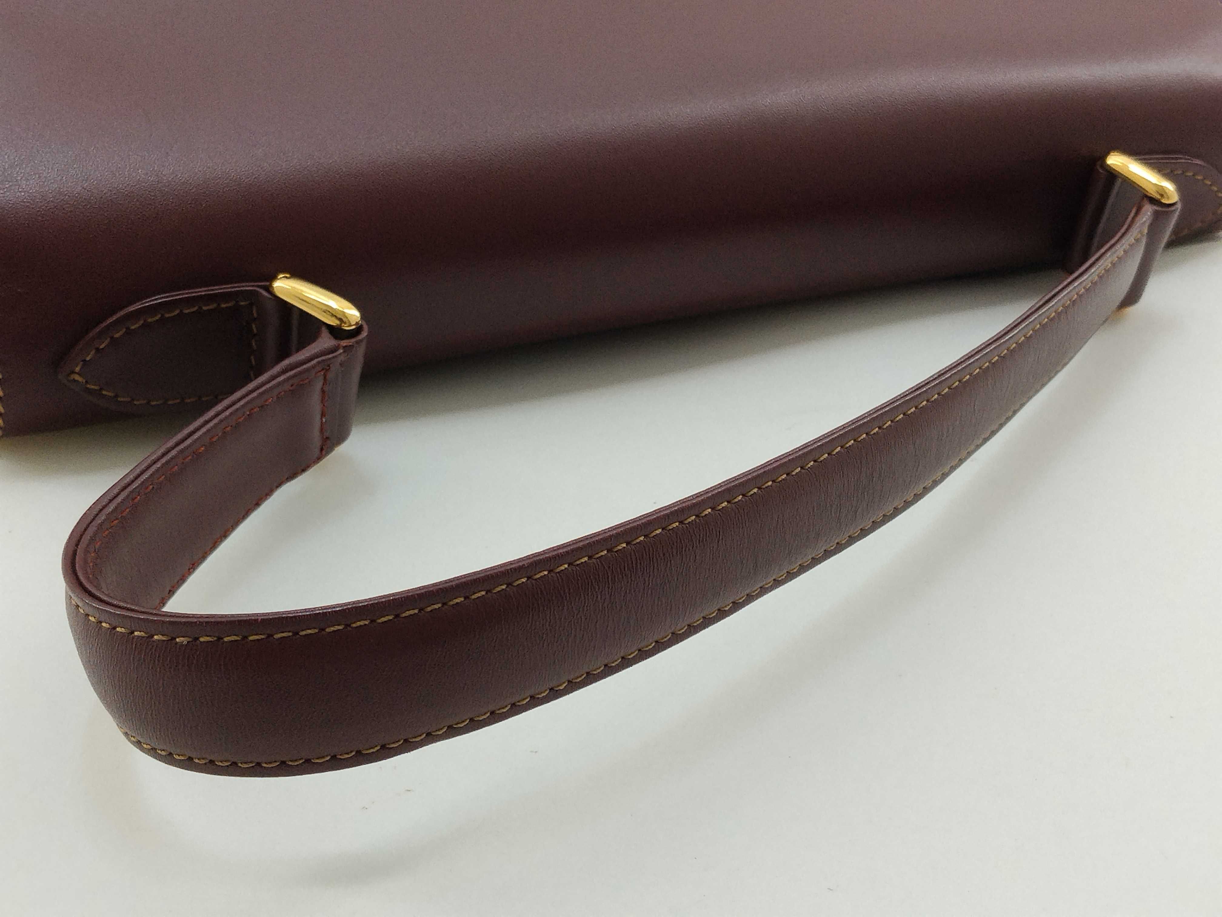 Must Line Bordeaux Leather Top Handle Handbag — view 7