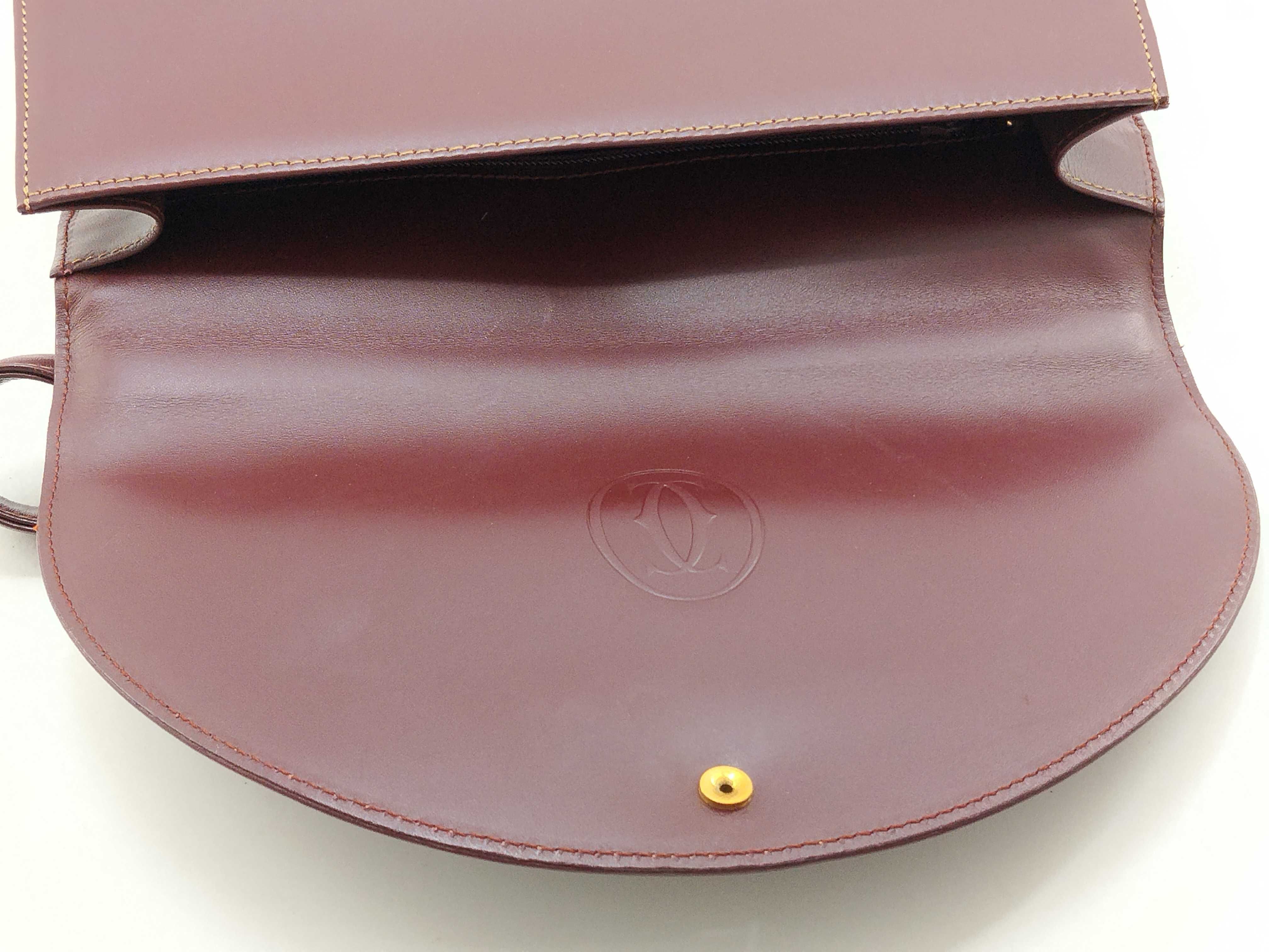 Must Line Bordeaux Leather Top Handle Handbag — view 9