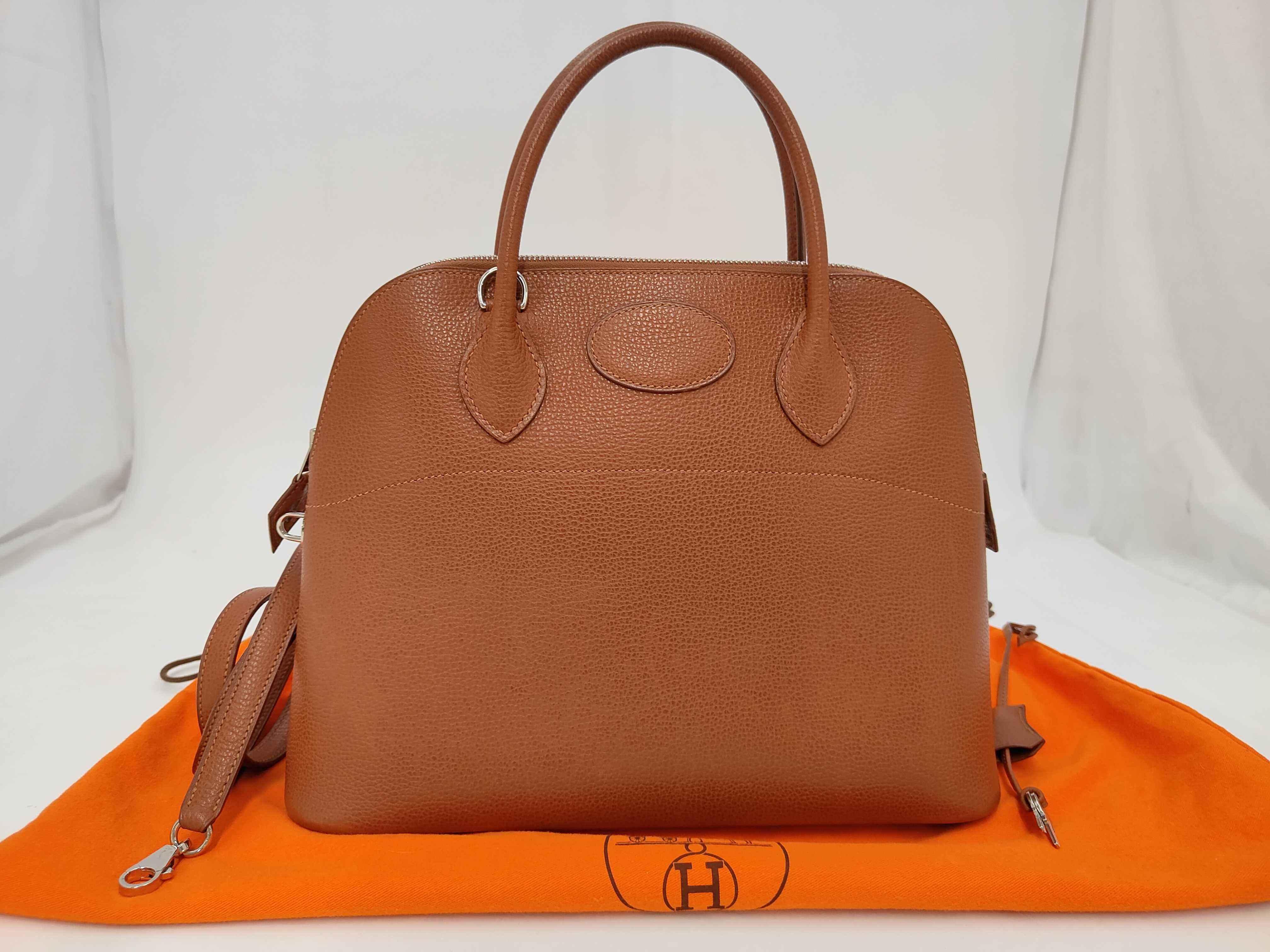 Bolide 31 Noisette Vache Lieger Silver Hardware J Stamp Handbag