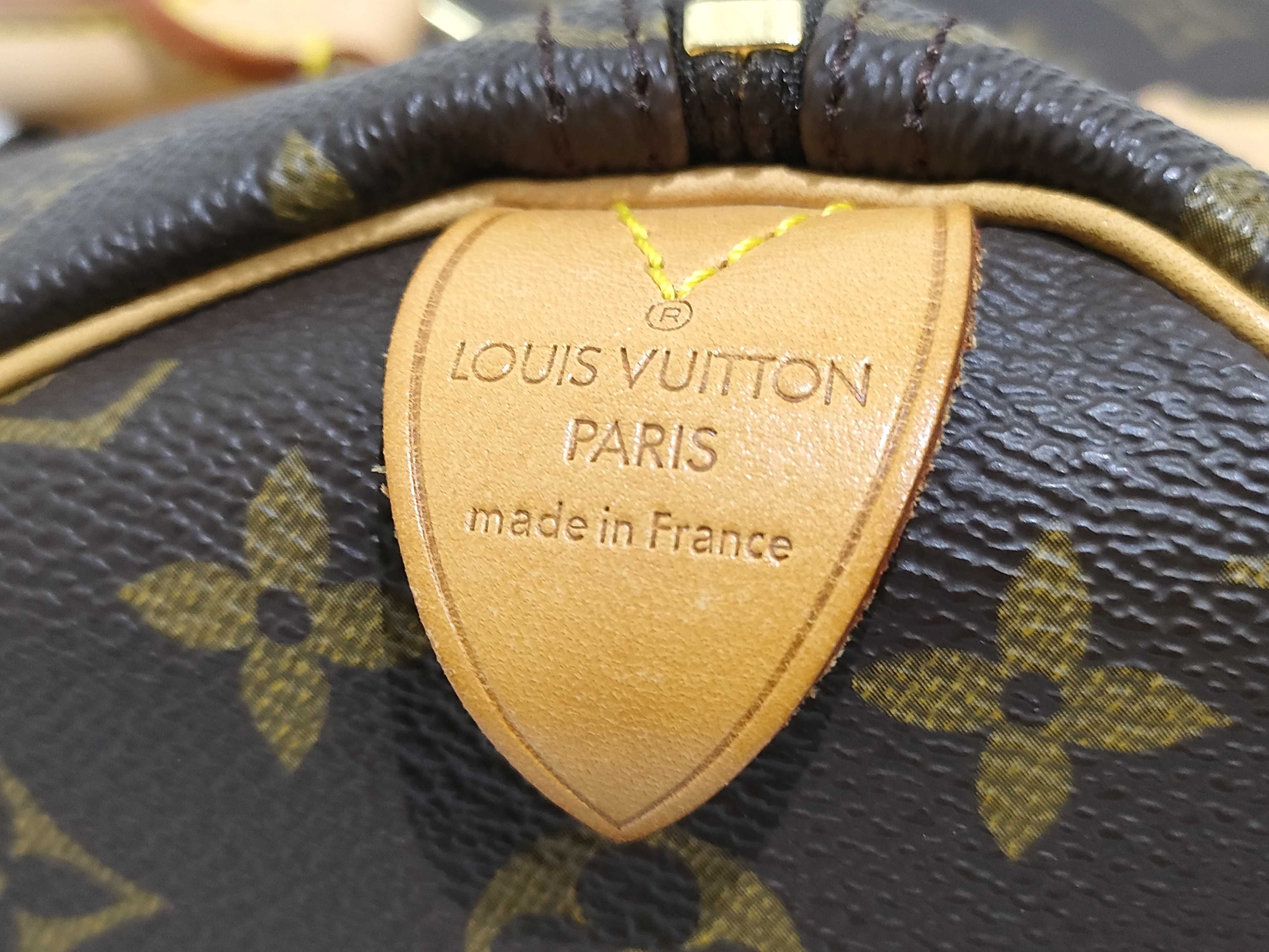 Monogram Speedy 35 Marron Coated Canvas M41524 Handbag — view 12
