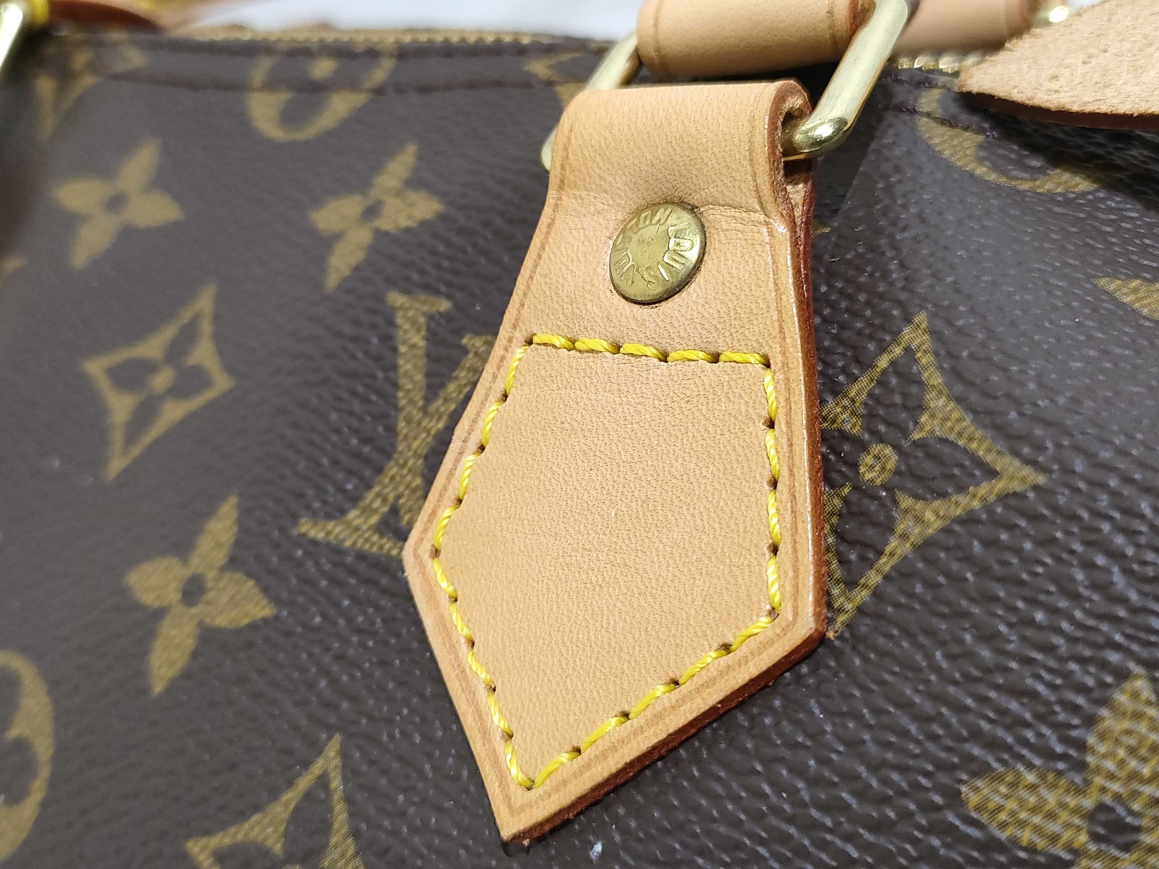 Monogram Speedy 35 Marron Coated Canvas M41524 Handbag — view 15