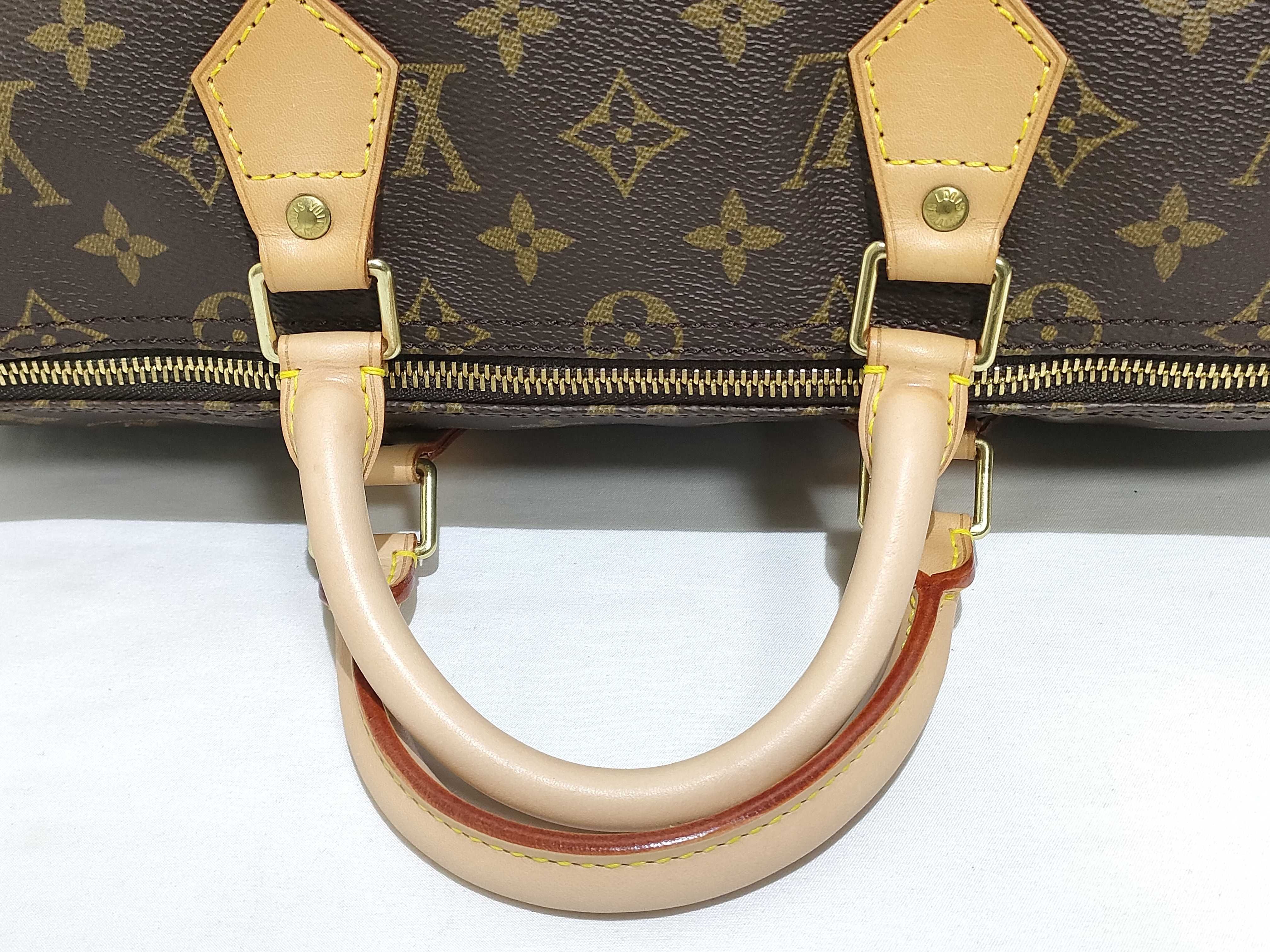 Monogram Speedy 35 Marron Coated Canvas M41524 Handbag — view 3