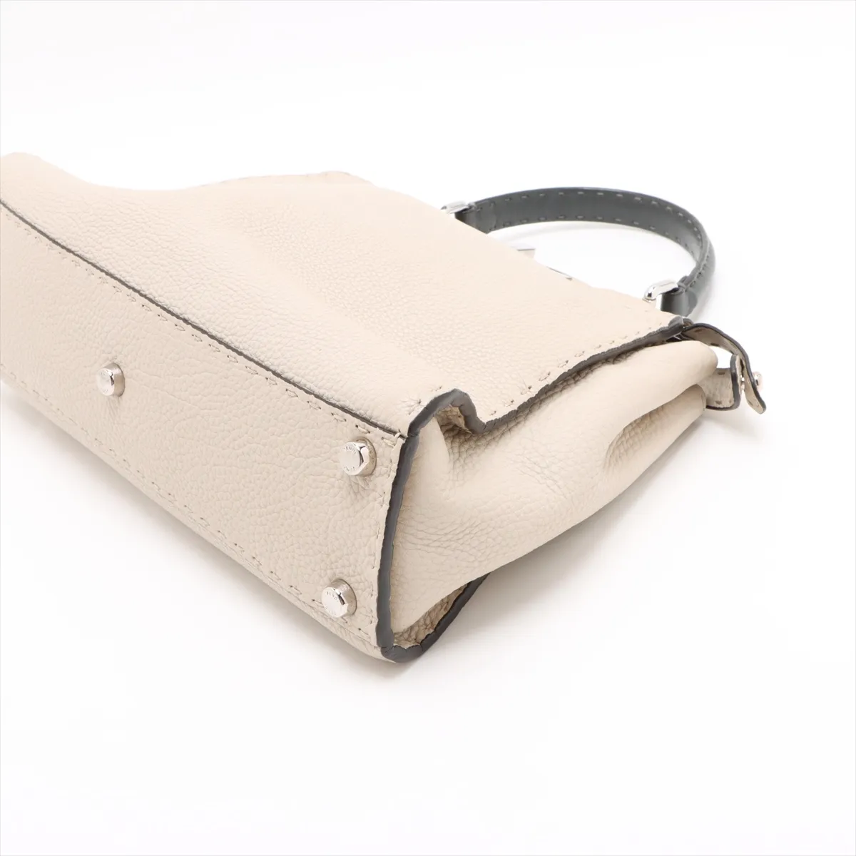 Peekaboo Regular Selleria Leather 2WAY Handbag Beige 8BN290 — view 3