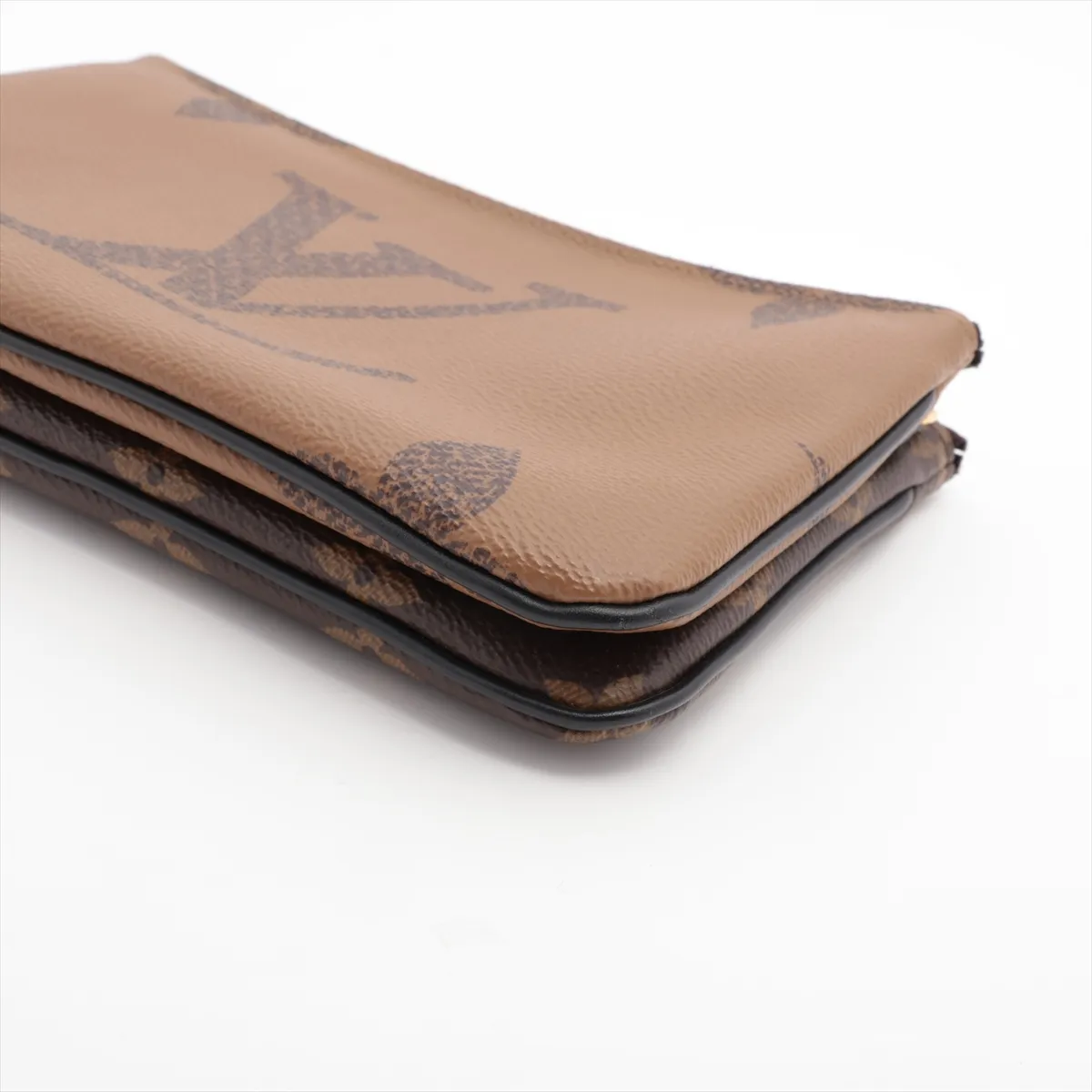 Giant Monogram Reverse Pochette Double Zip M69203 MI4280 Brown RFID Reactive — view 3