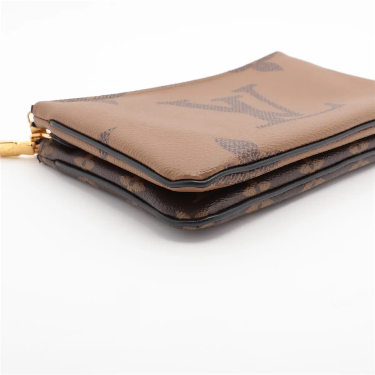 Giant Monogram Reverse Pochette Double Zip M69203 MI4280 Brown RFID Reactive — view 4