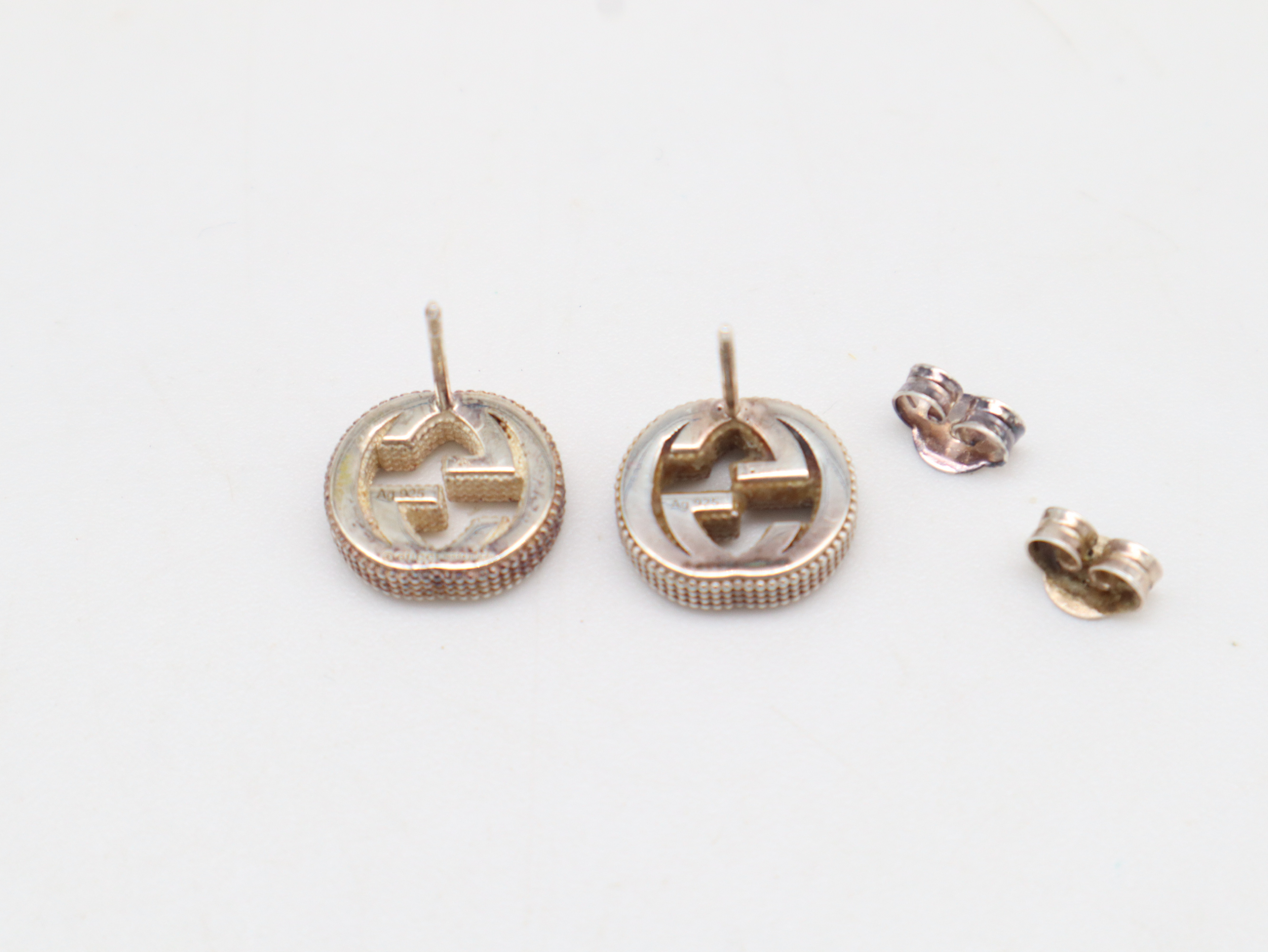 SV925 Interlocking G Earrings, 6.0g, with dust bag and box. — view 2