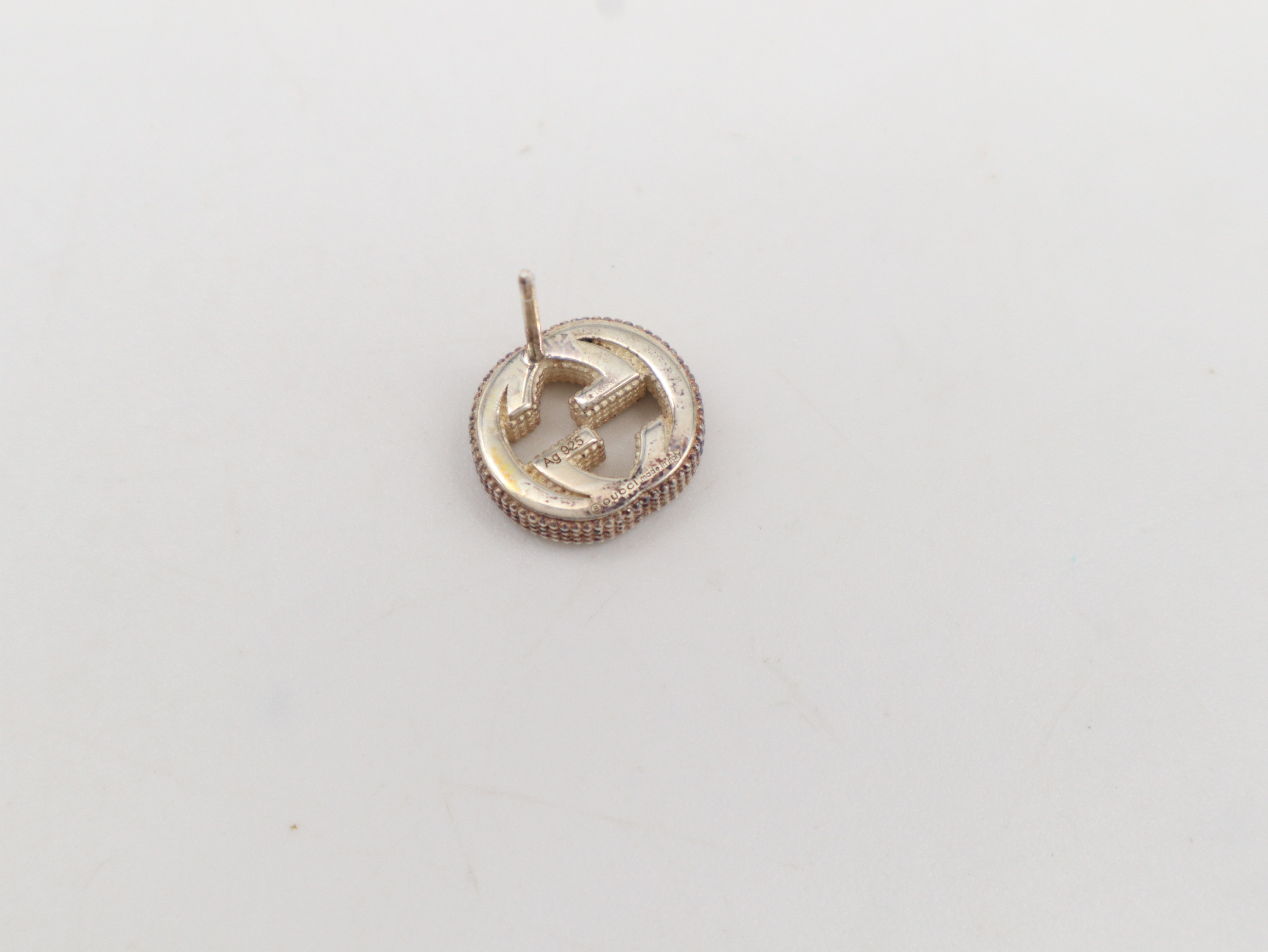 SV925 Interlocking G Earrings, 6.0g, with dust bag and box. — view 3