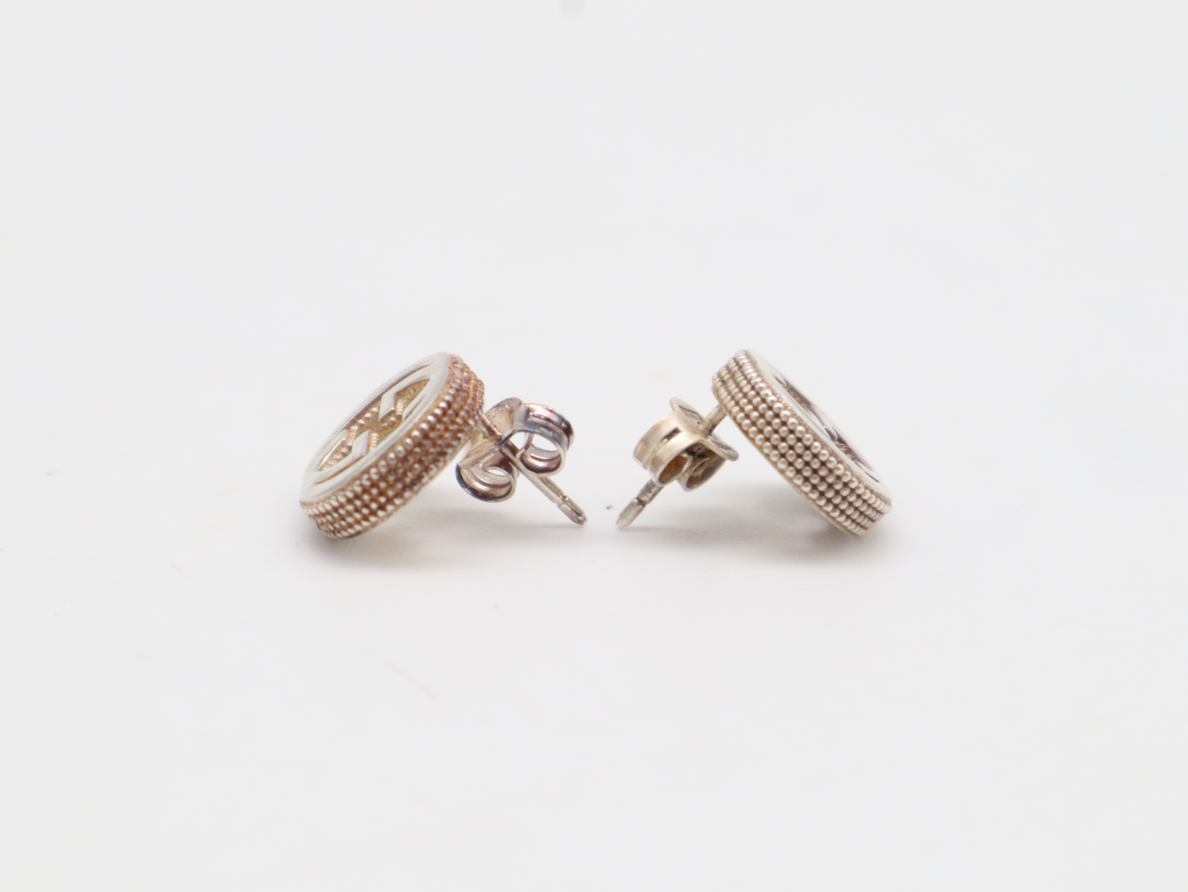SV925 Interlocking G Earrings, 6.0g, with dust bag and box. — view 5