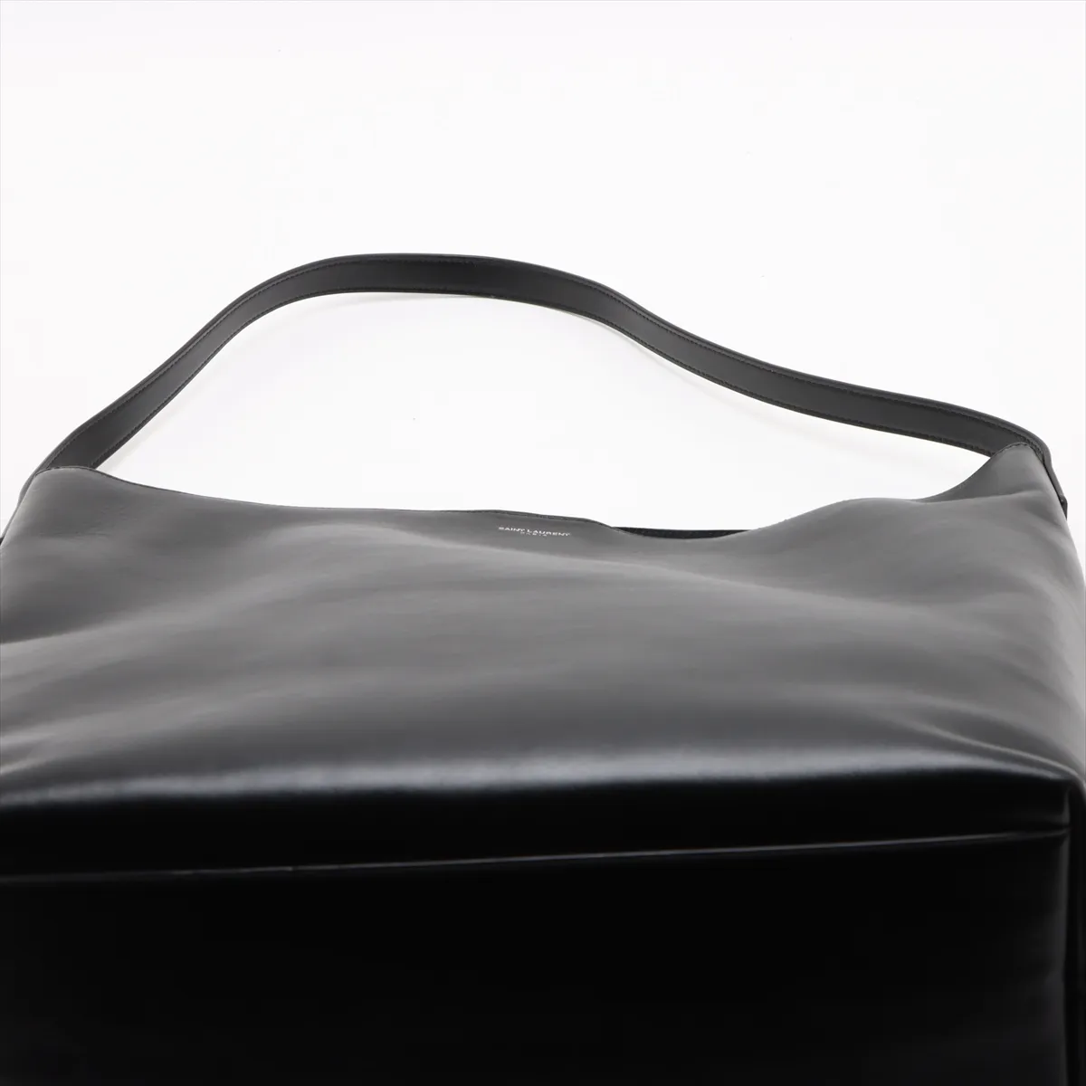 Hobo Leather Shoulder Bag, Black, 819623 — view 6