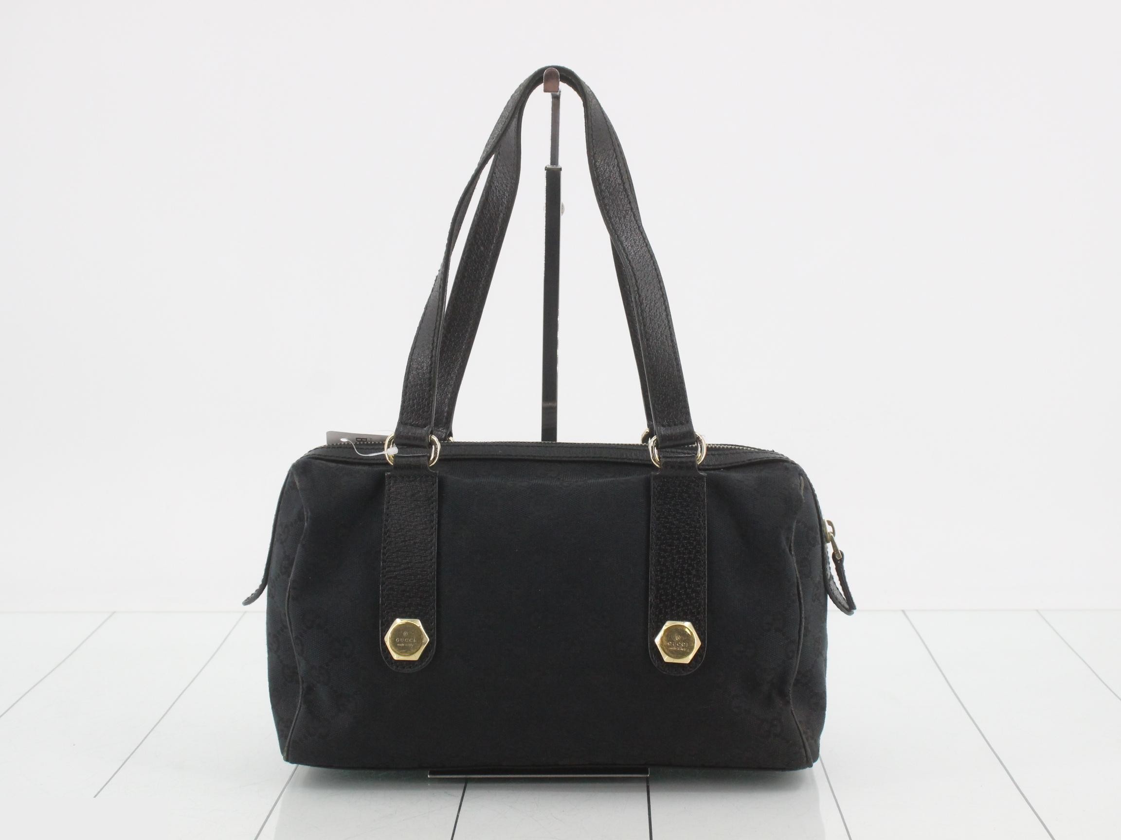 GG Canvas Handbag, Black, 152457 — view 2