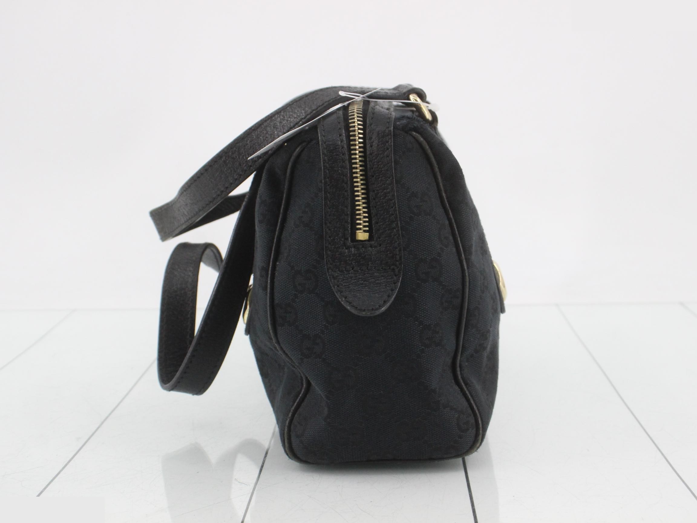 GG Canvas Handbag, Black, 152457 — view 3