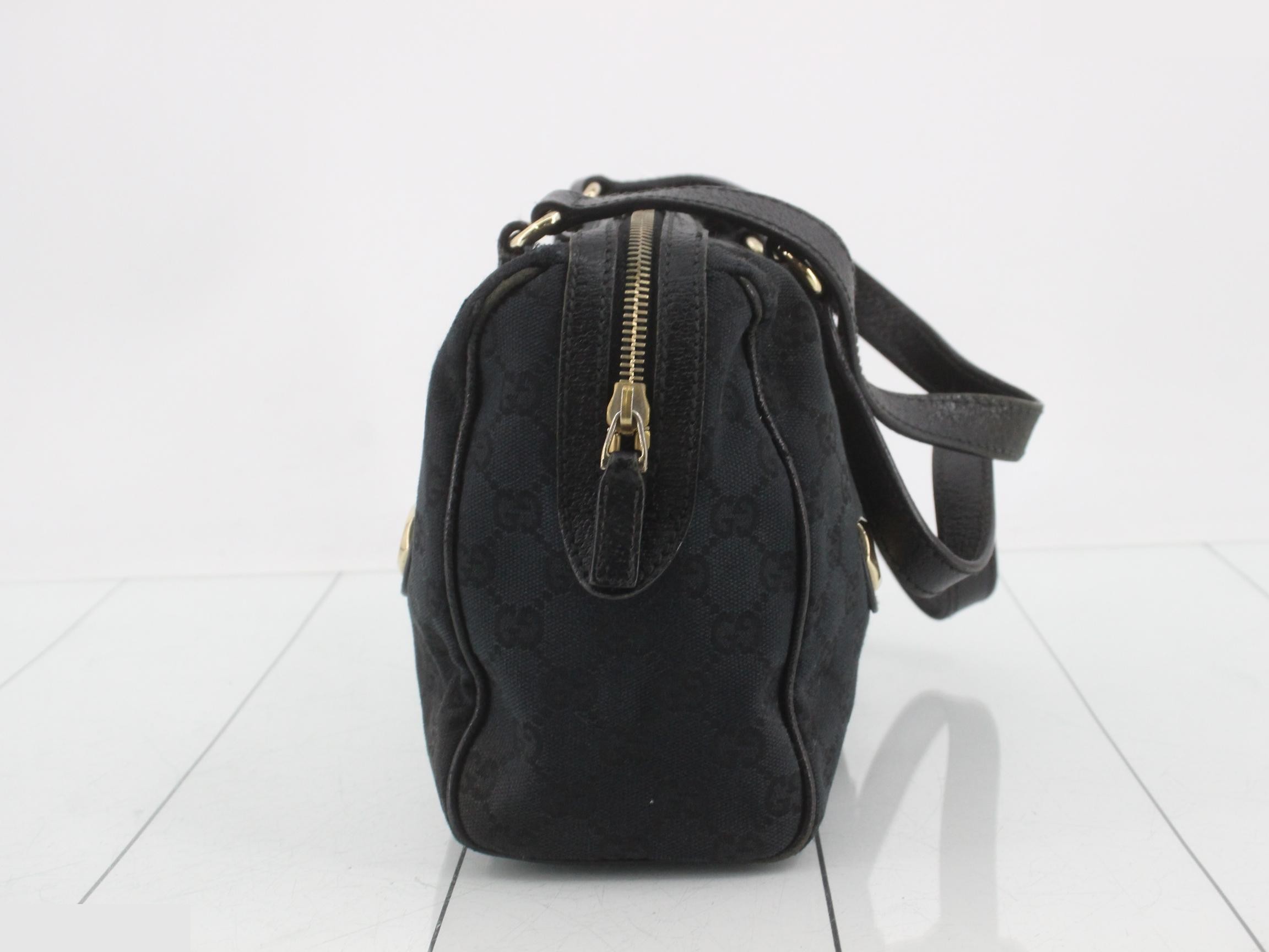 GG Canvas Handbag, Black, 152457 — view 4