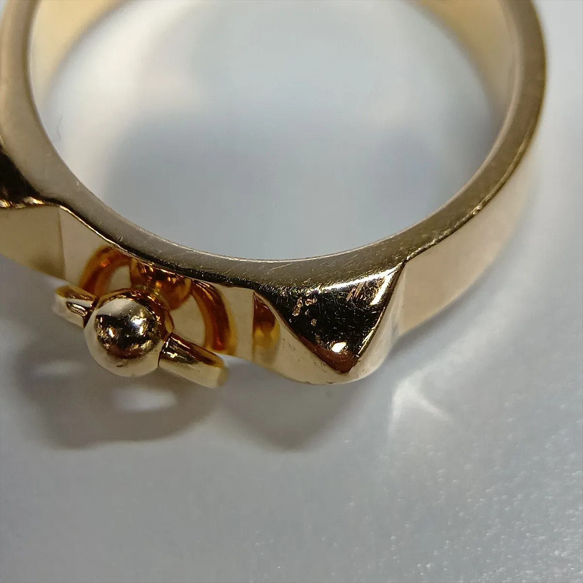 Collier de Chien Ring, 750 (PG), 6.0g, Size 51, 12Q1187, dents, — view 4