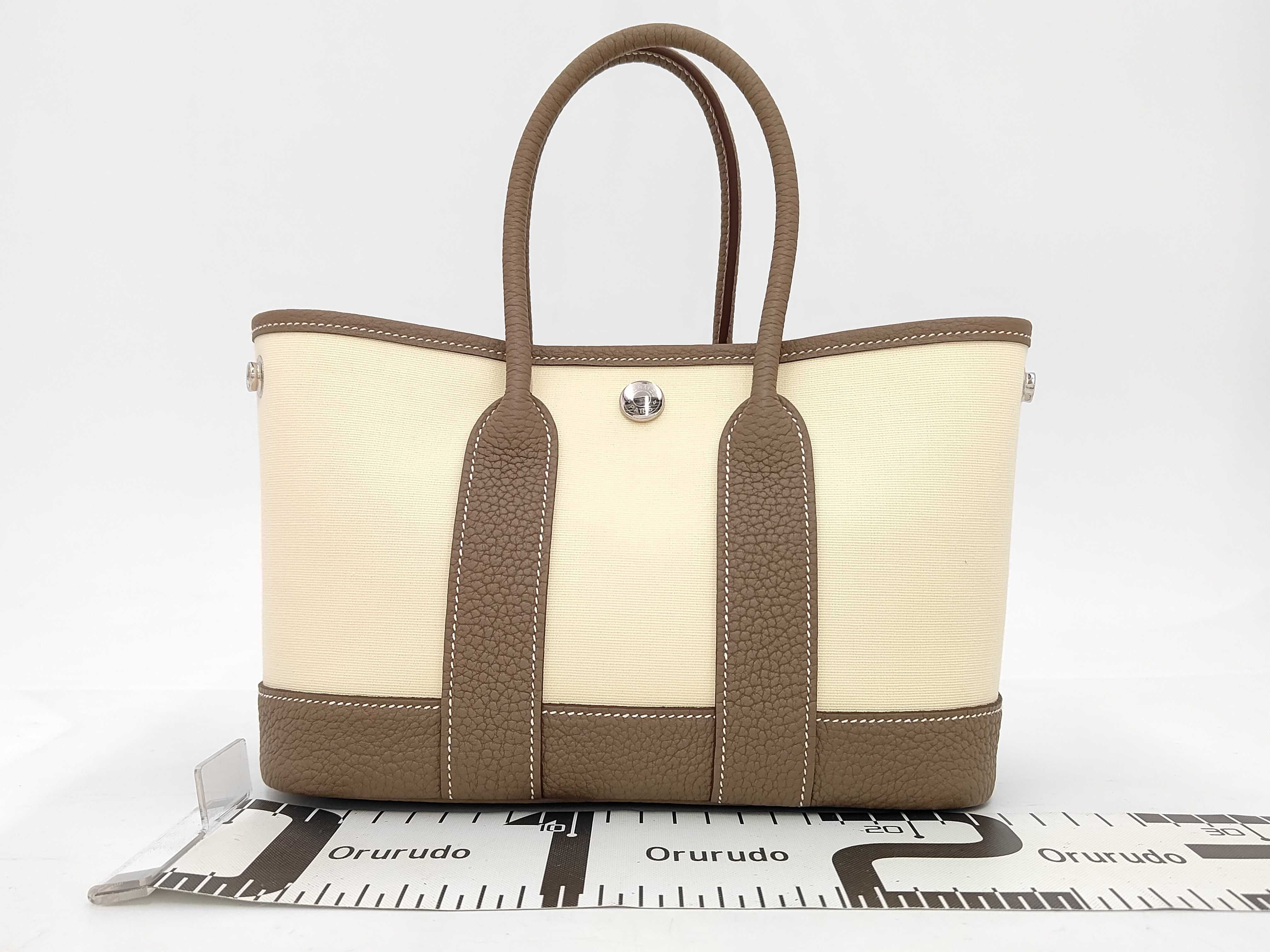 Garden Party Neo Vanilla / Etoupe Negonda / Toile Silver Hardware G Stamp Handbag — view 2