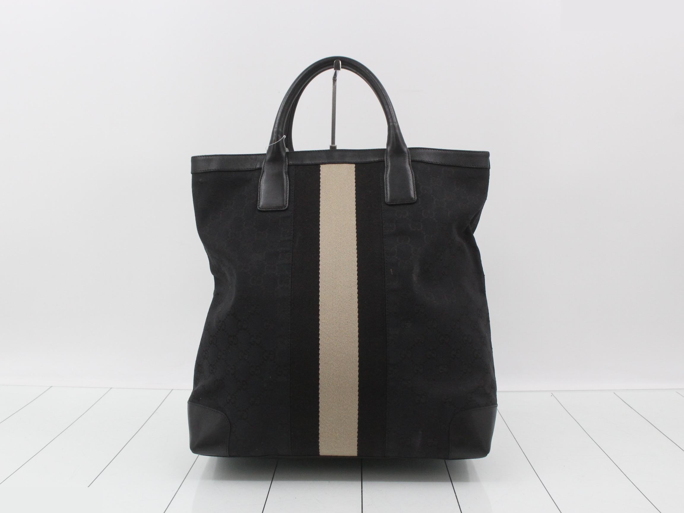 GG Canvas Tote Bag, Black