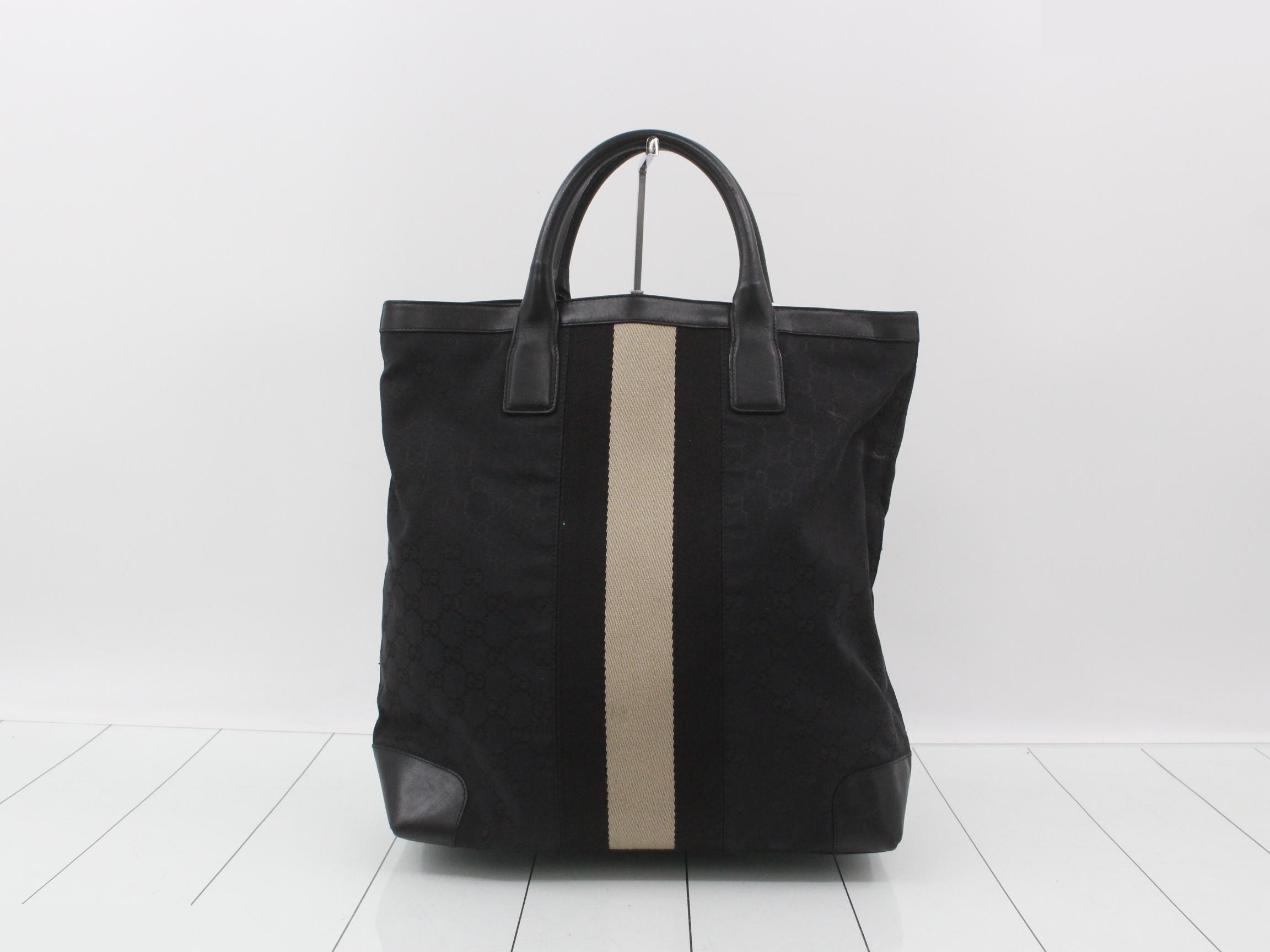 GG Canvas Tote Bag, Black — view 2