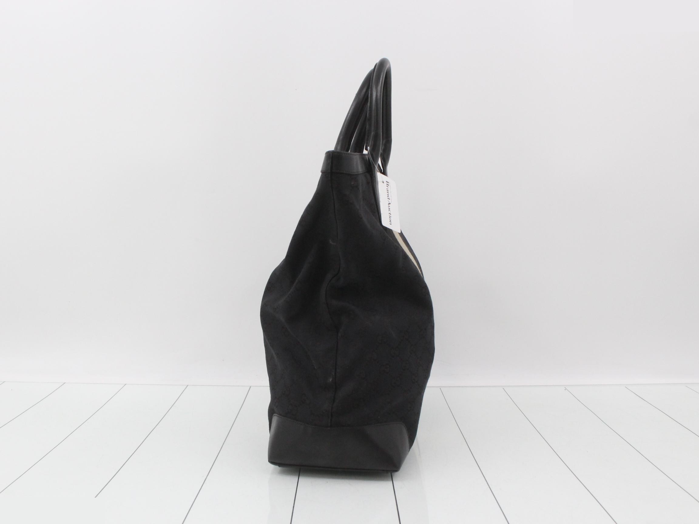 GG Canvas Tote Bag, Black — view 4