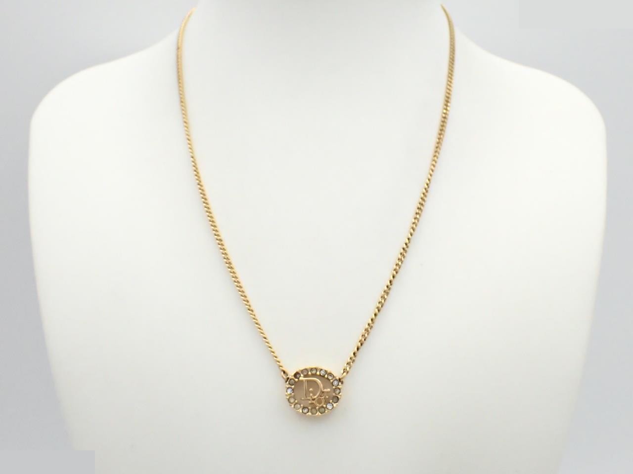 logo rhinestone necklace — view 3
