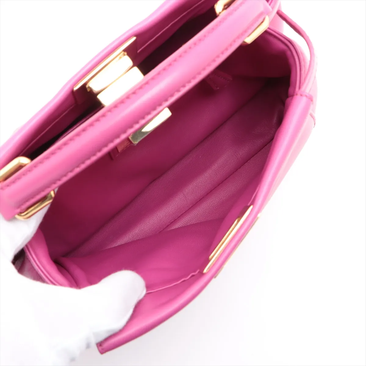 Mini Peekaboo Leather 2WAY Handbag Purple 8BN244 — view 8
